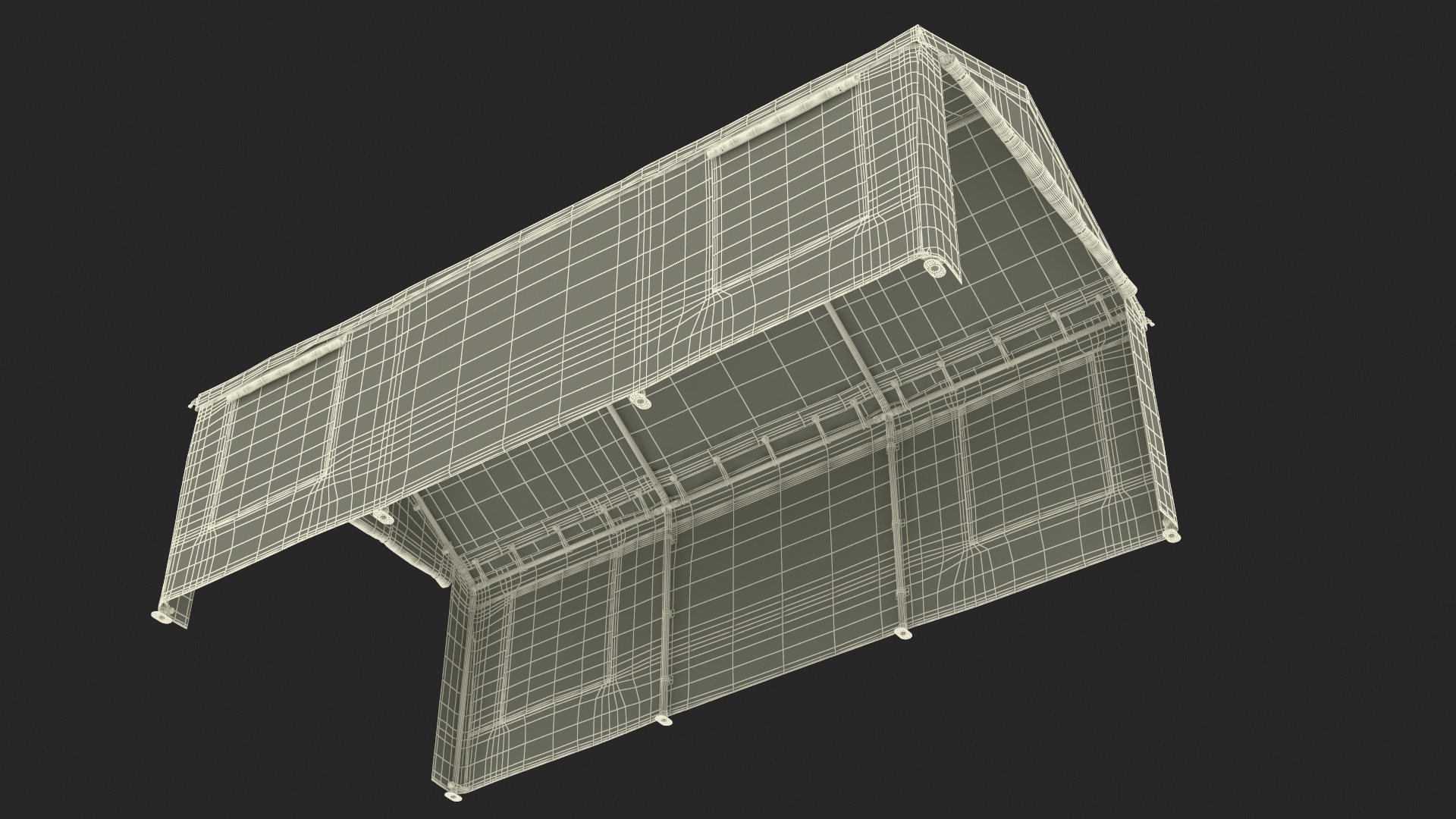 3D Carport Tent Grey Color model