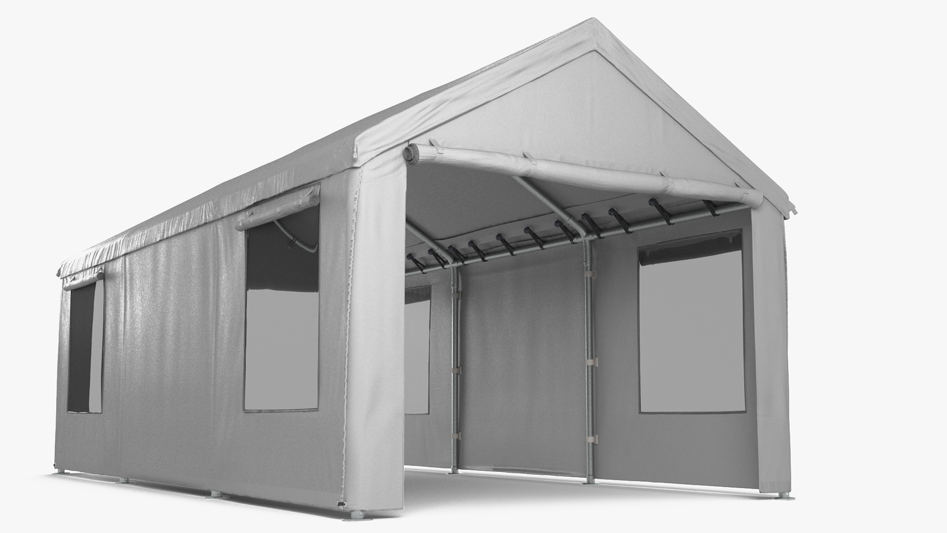 3D Carport Tent Grey Color model