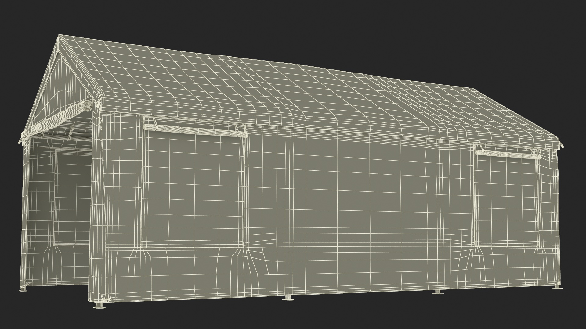 3D Carport Tent Grey Color model