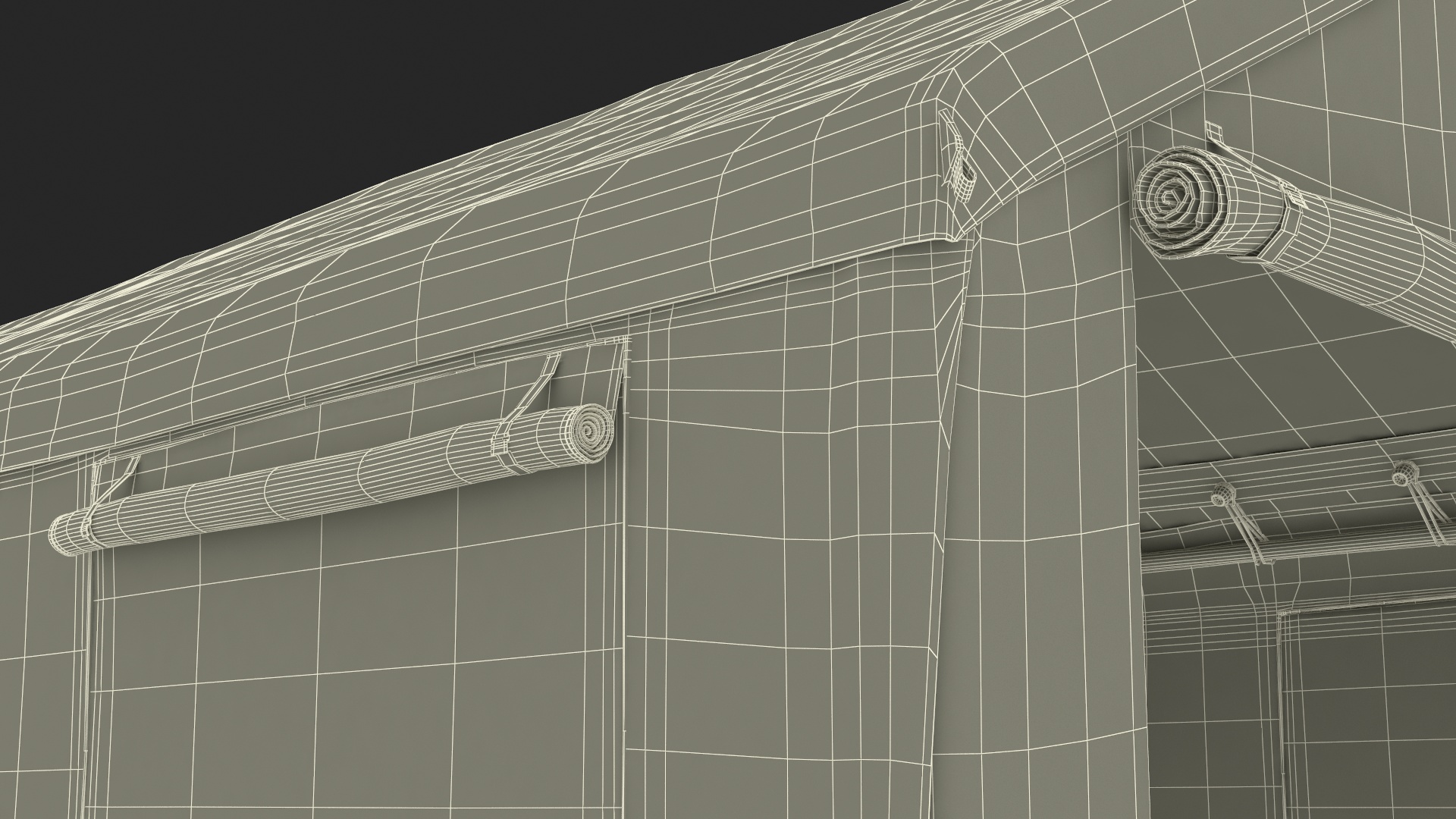 3D Carport Tent Grey Color model
