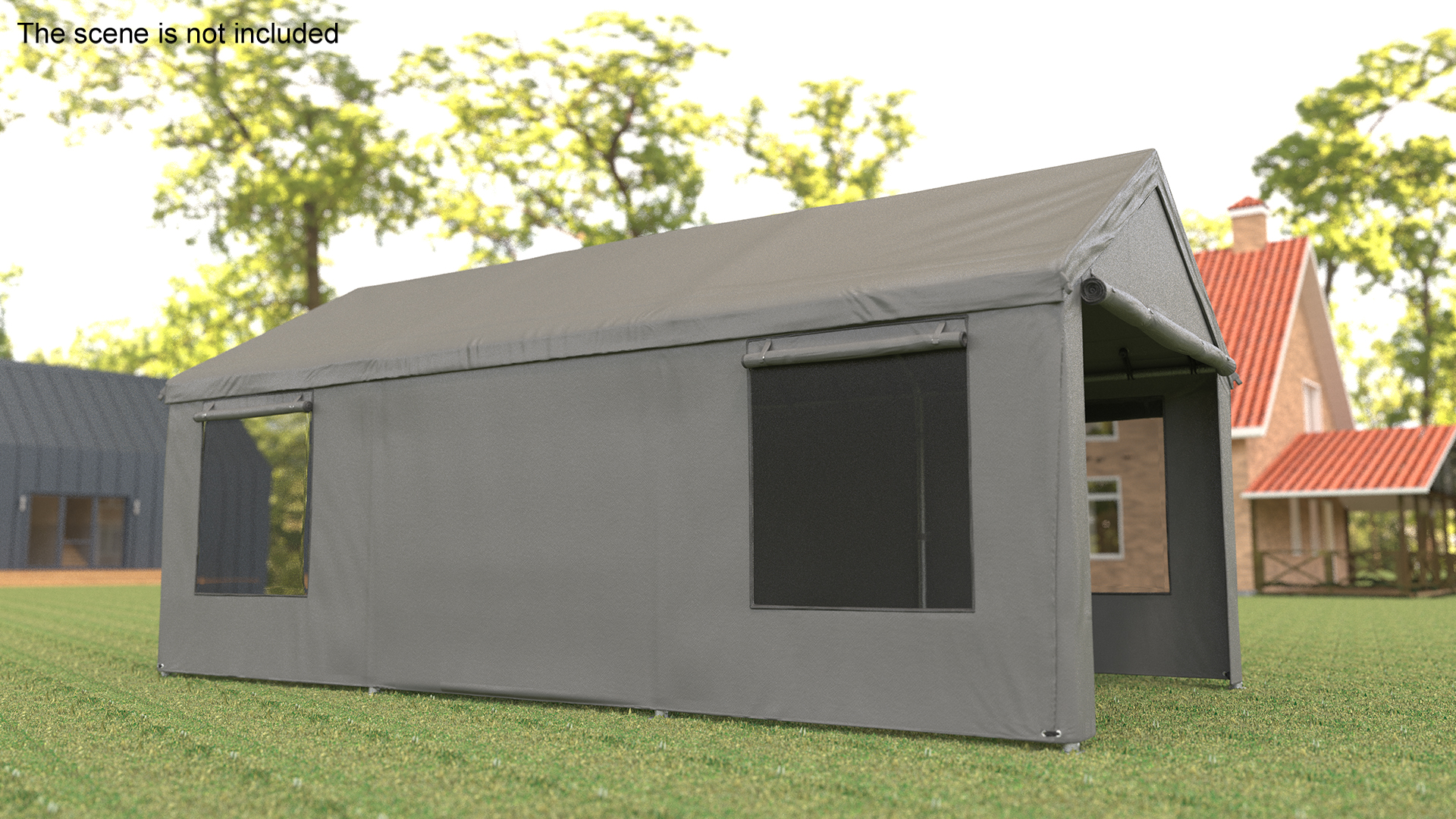 3D Carport Tent Grey Color model