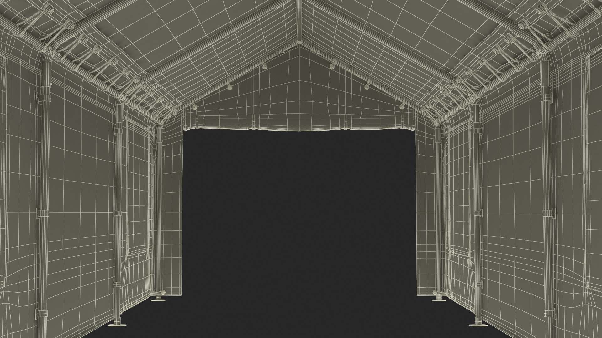 3D Carport Tent Grey Color model
