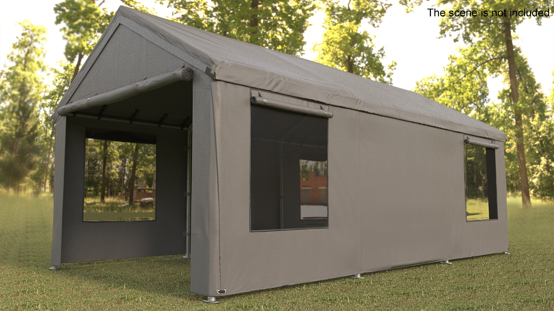 3D Carport Tent Grey Color model