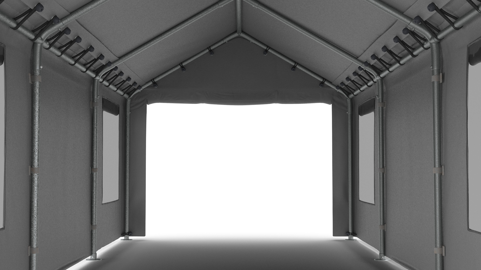 3D Carport Tent Grey Color model
