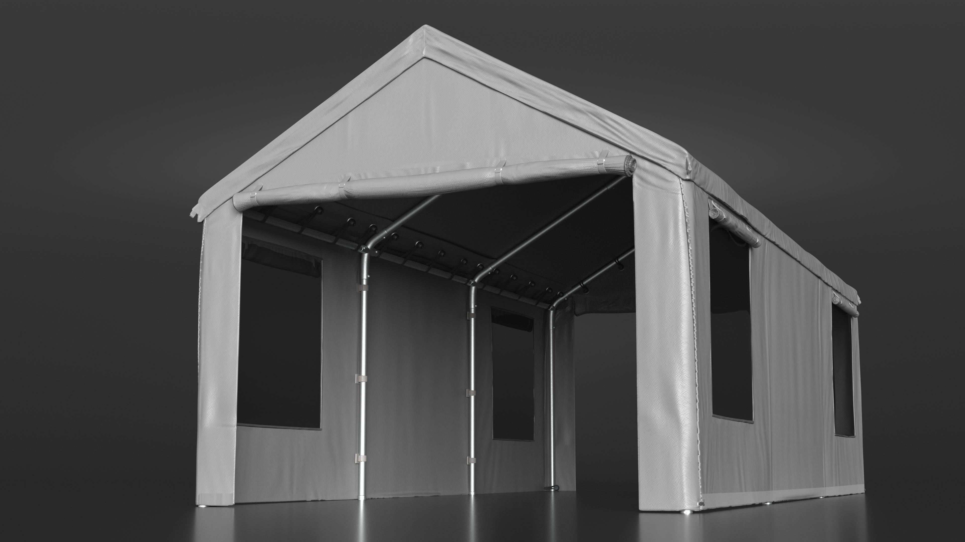 3D Carport Tent Grey Color model