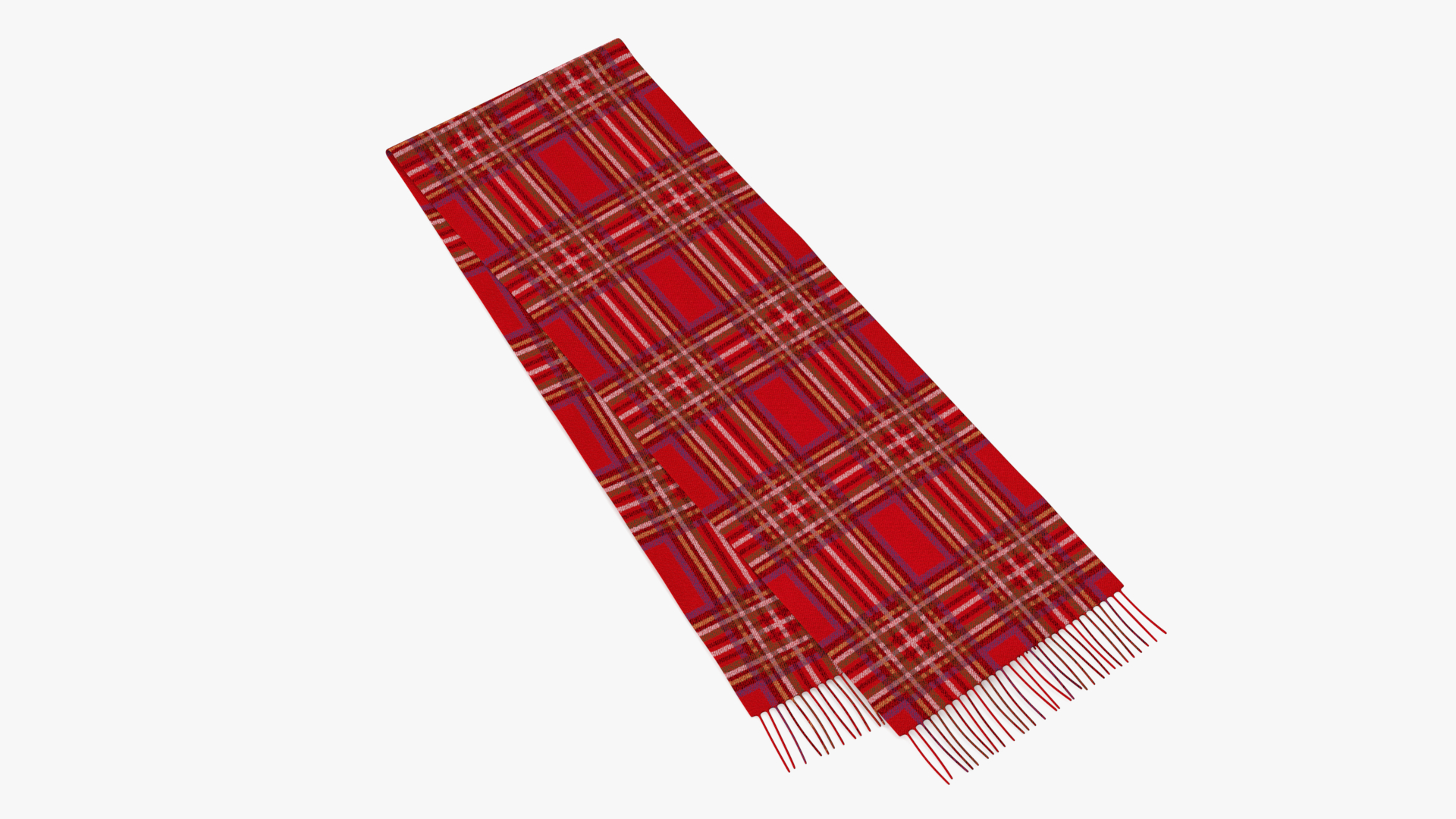 Red Scarf Folded in Half 3D model