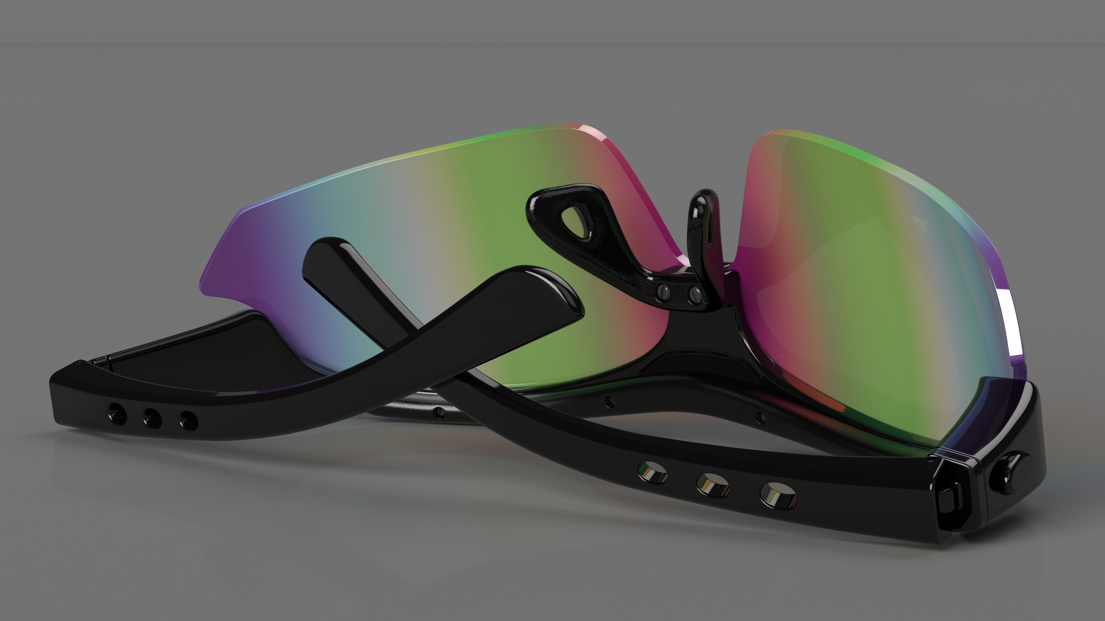 3D model Sport Eyeglass with Rainbow Glasses