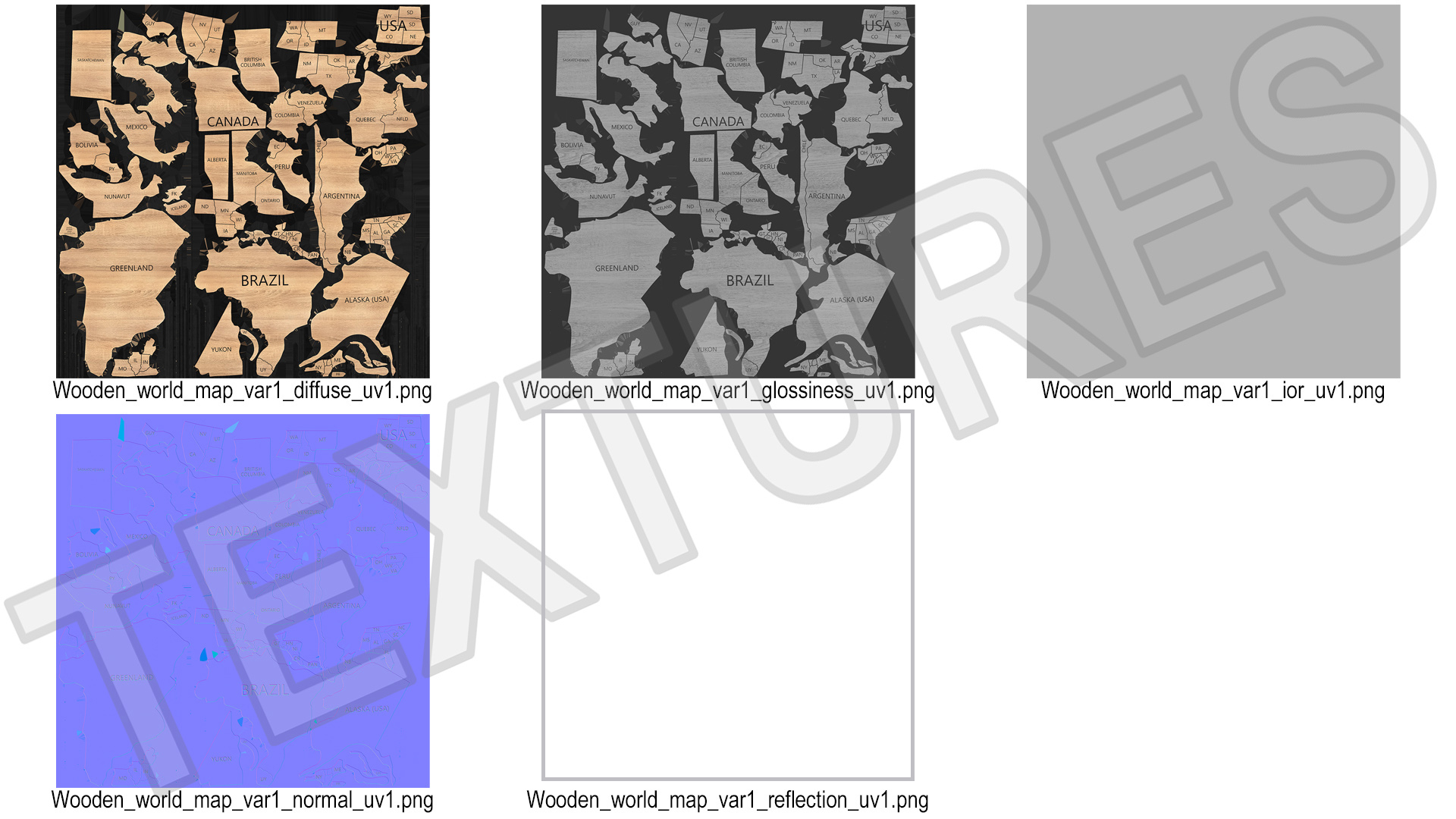 3D Wooden Wall World Map