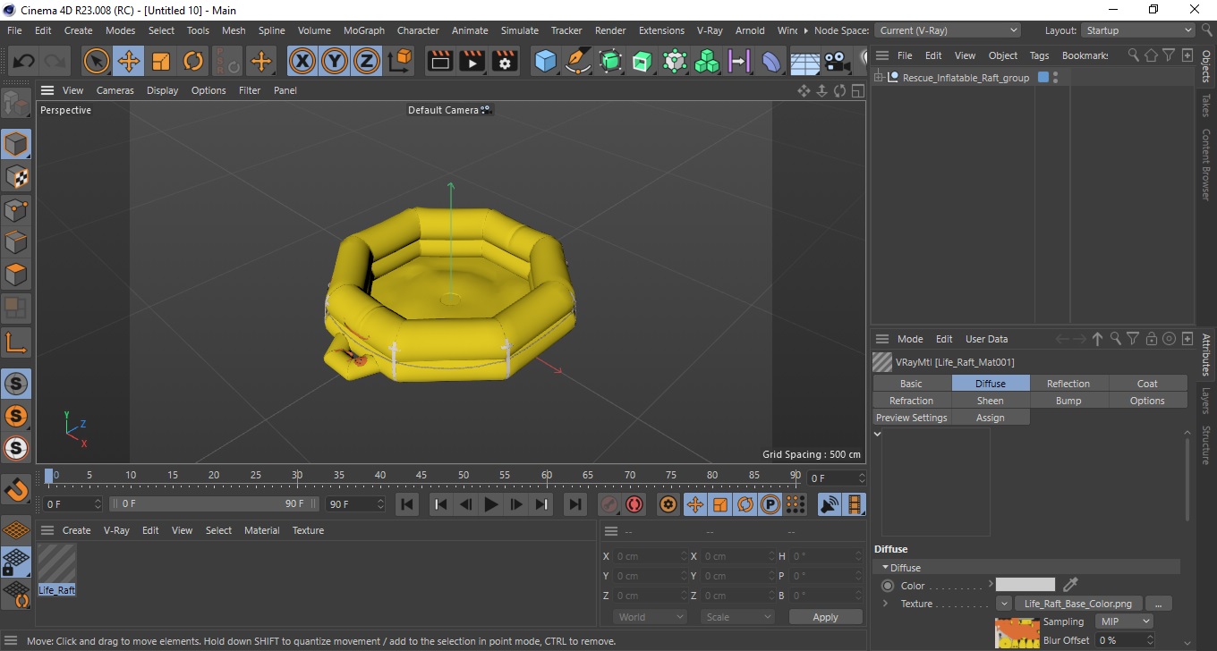 Rescue Inflatable Raft 3D