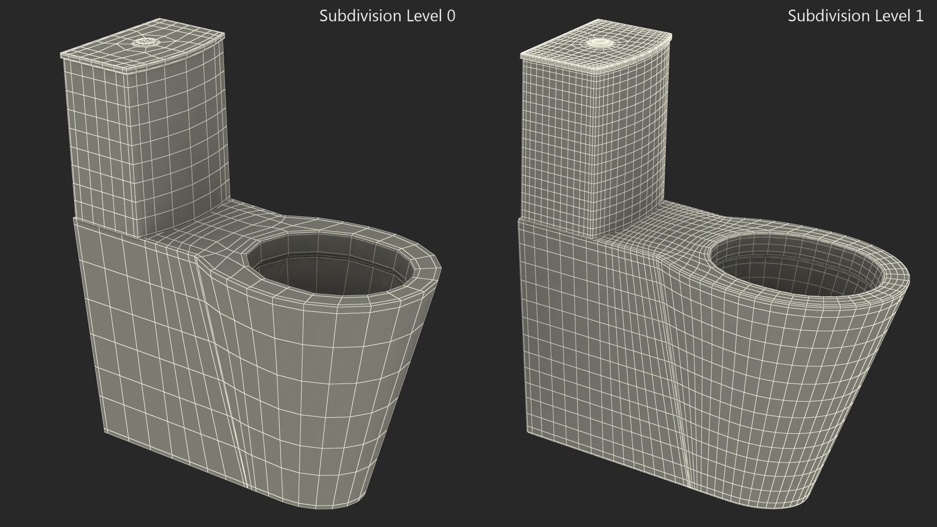 3D Stainless Steel Floor Standing Toilet Old