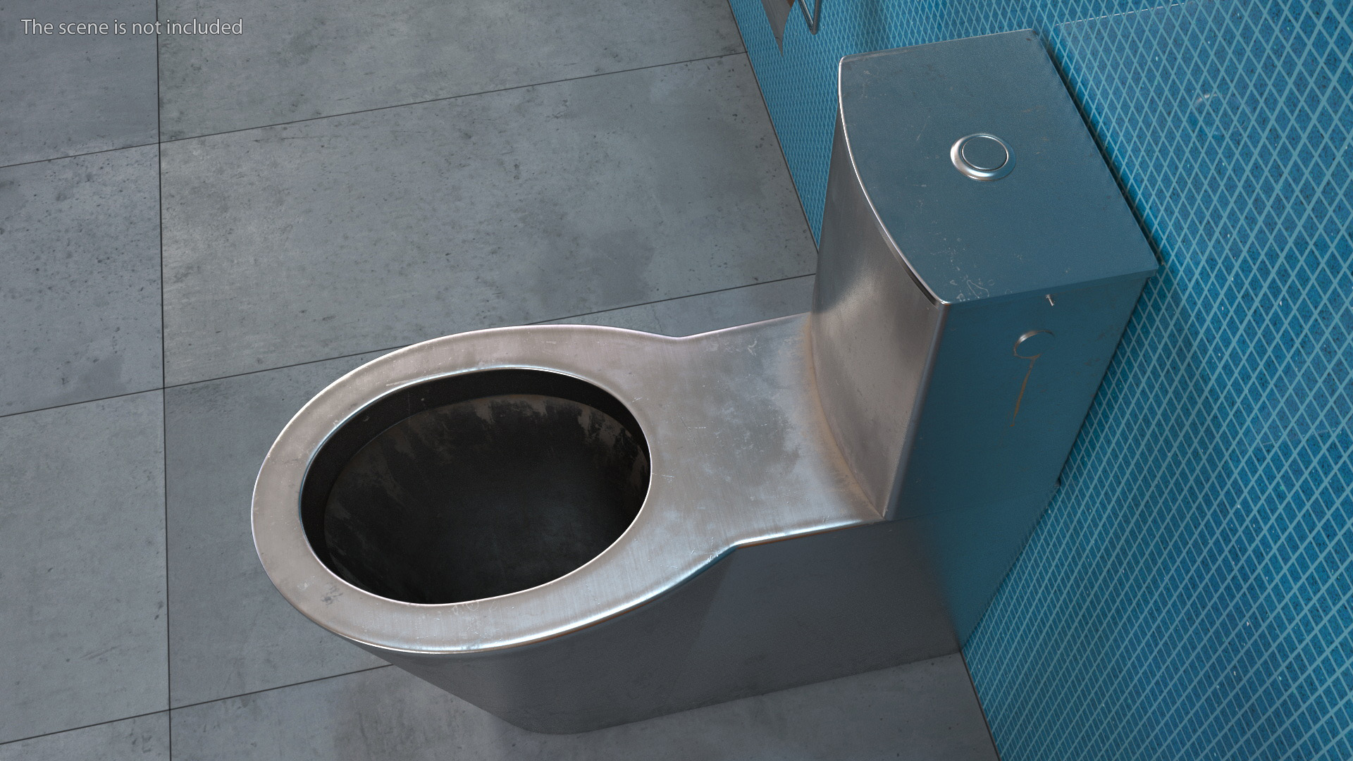 3D Stainless Steel Floor Standing Toilet Old