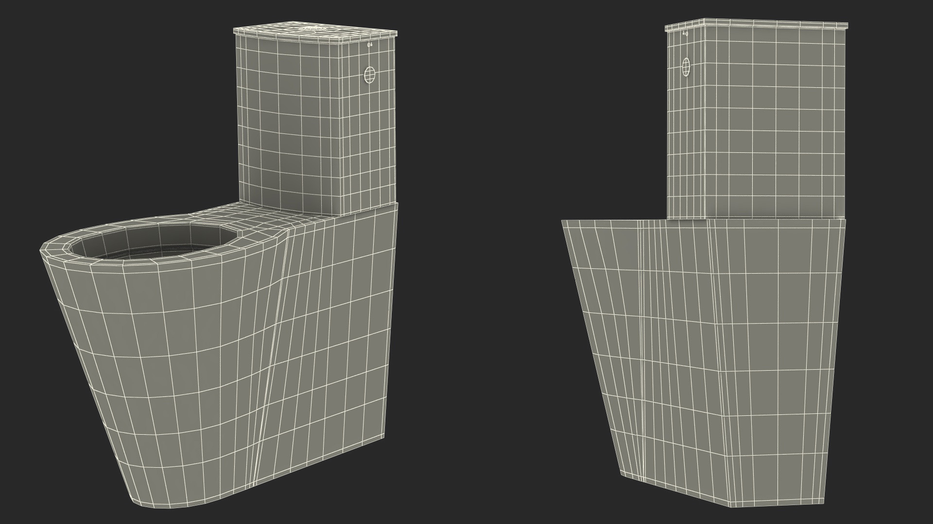 3D Stainless Steel Floor Standing Toilet Old