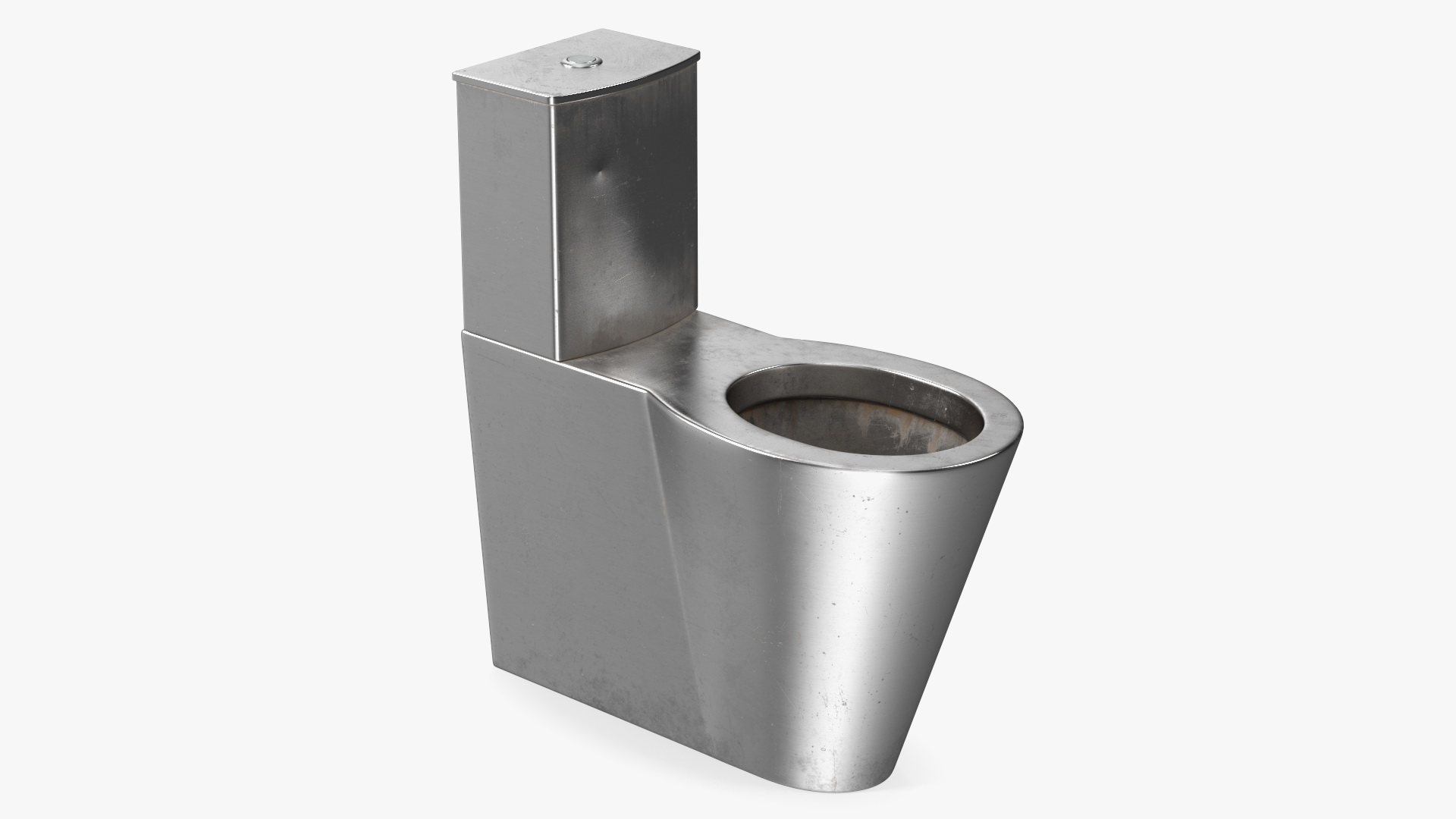 3D Stainless Steel Floor Standing Toilet Old