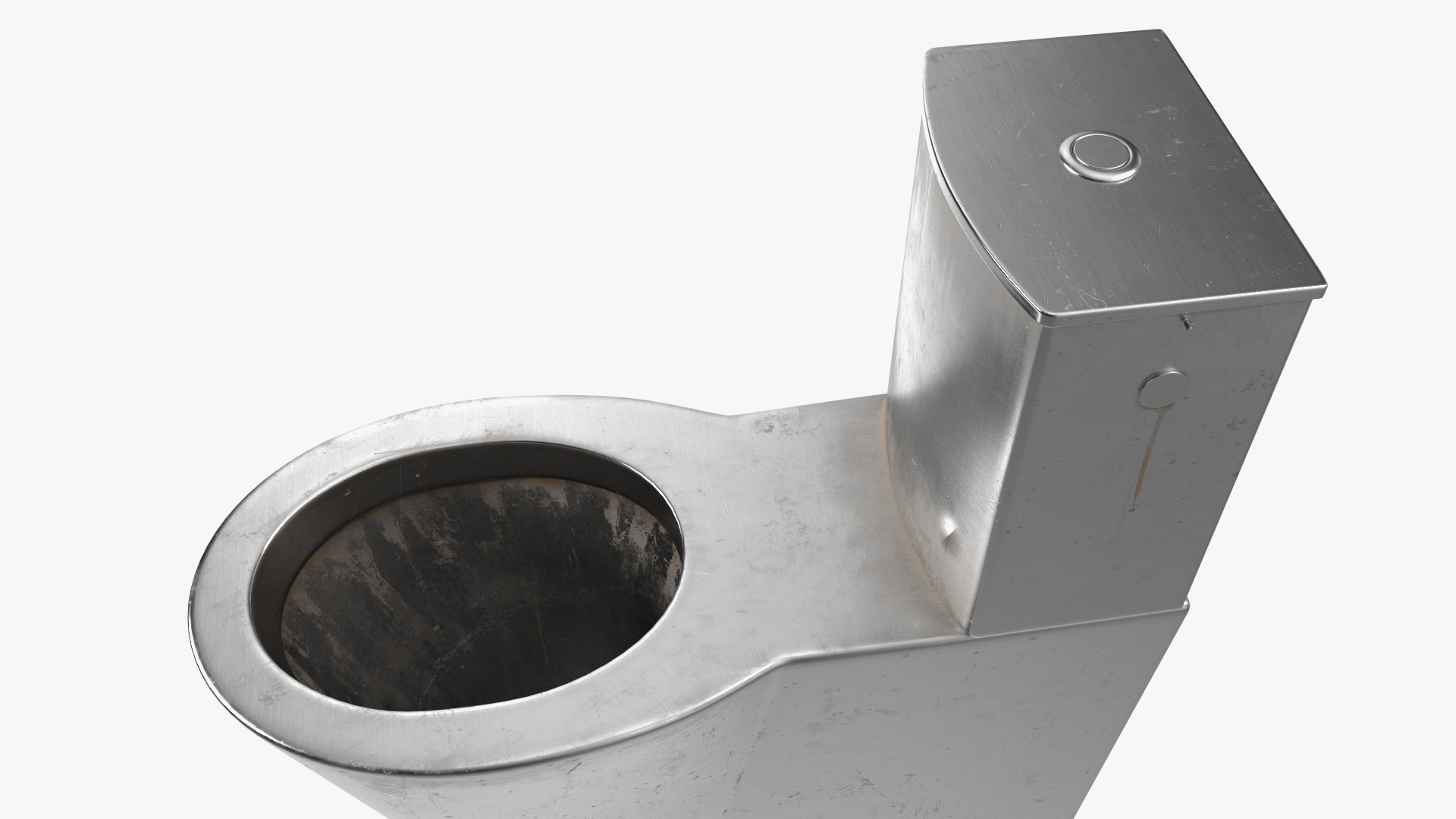 3D Stainless Steel Floor Standing Toilet Old