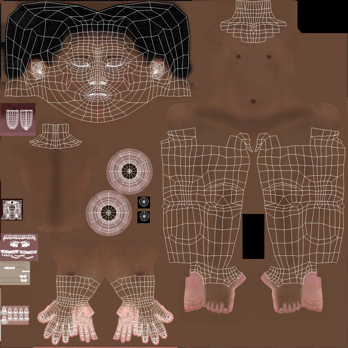 African Baby Boy Light Skin in Summer Outfit Sitting 3D