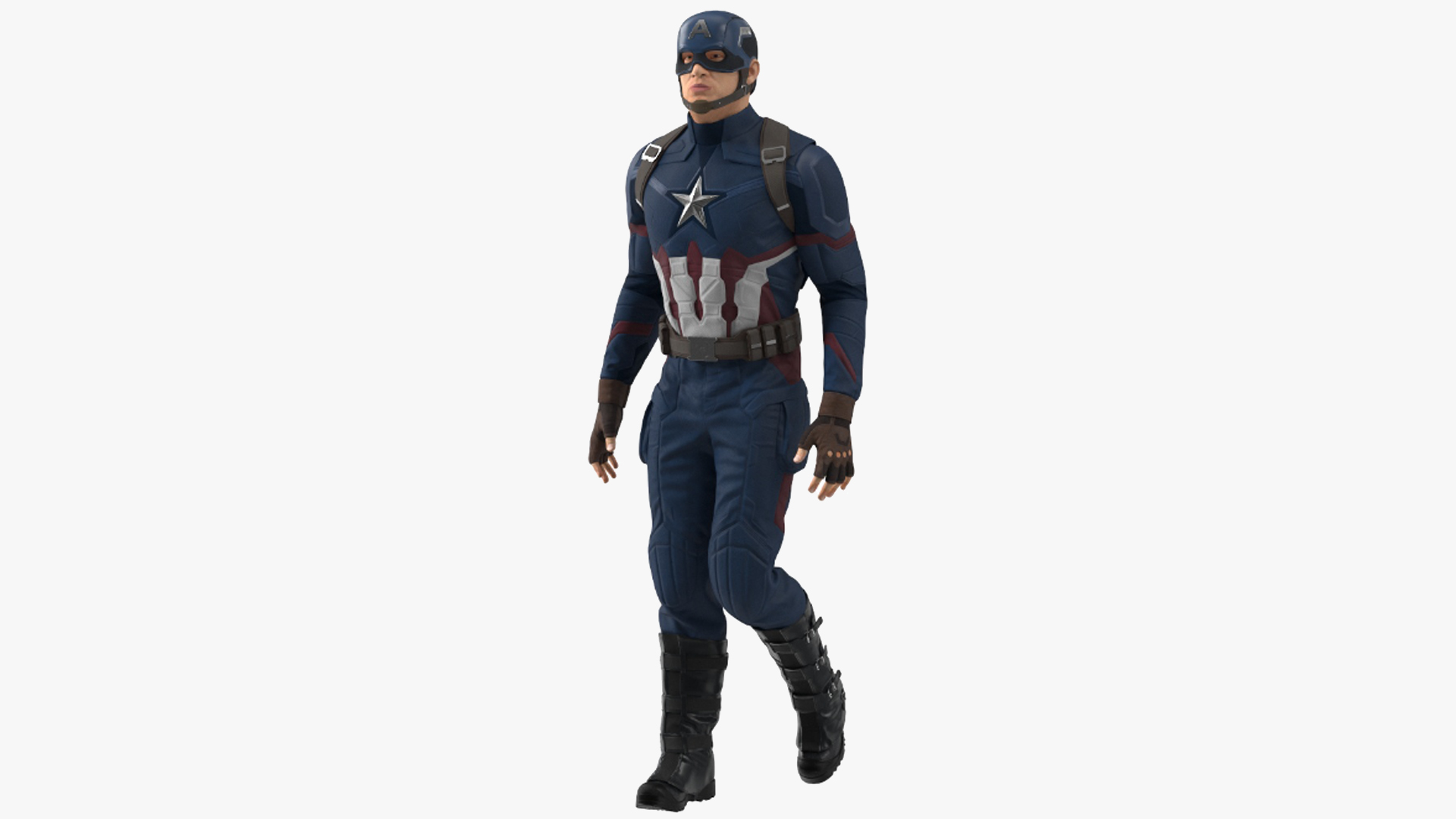 3D Character Captain America Rigged for Cinema 4D