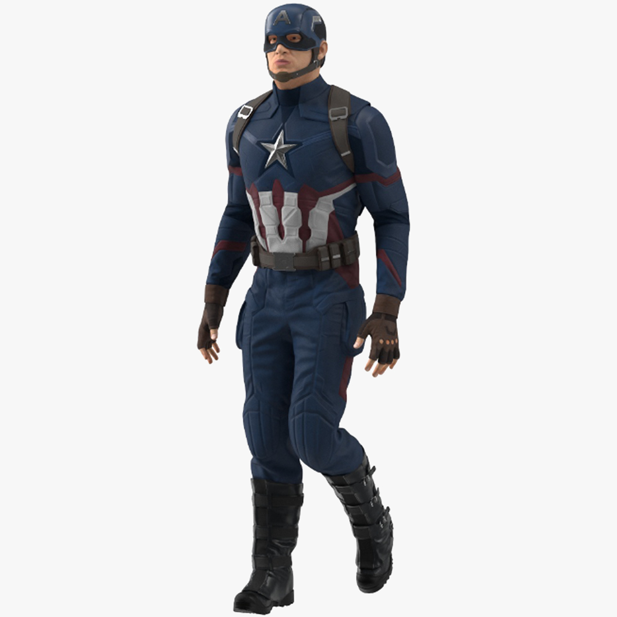 3D Character Captain America Rigged for Cinema 4D