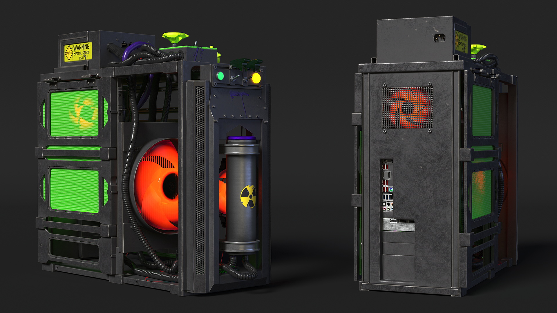 3D model Cyberpunk Style Gaming PC