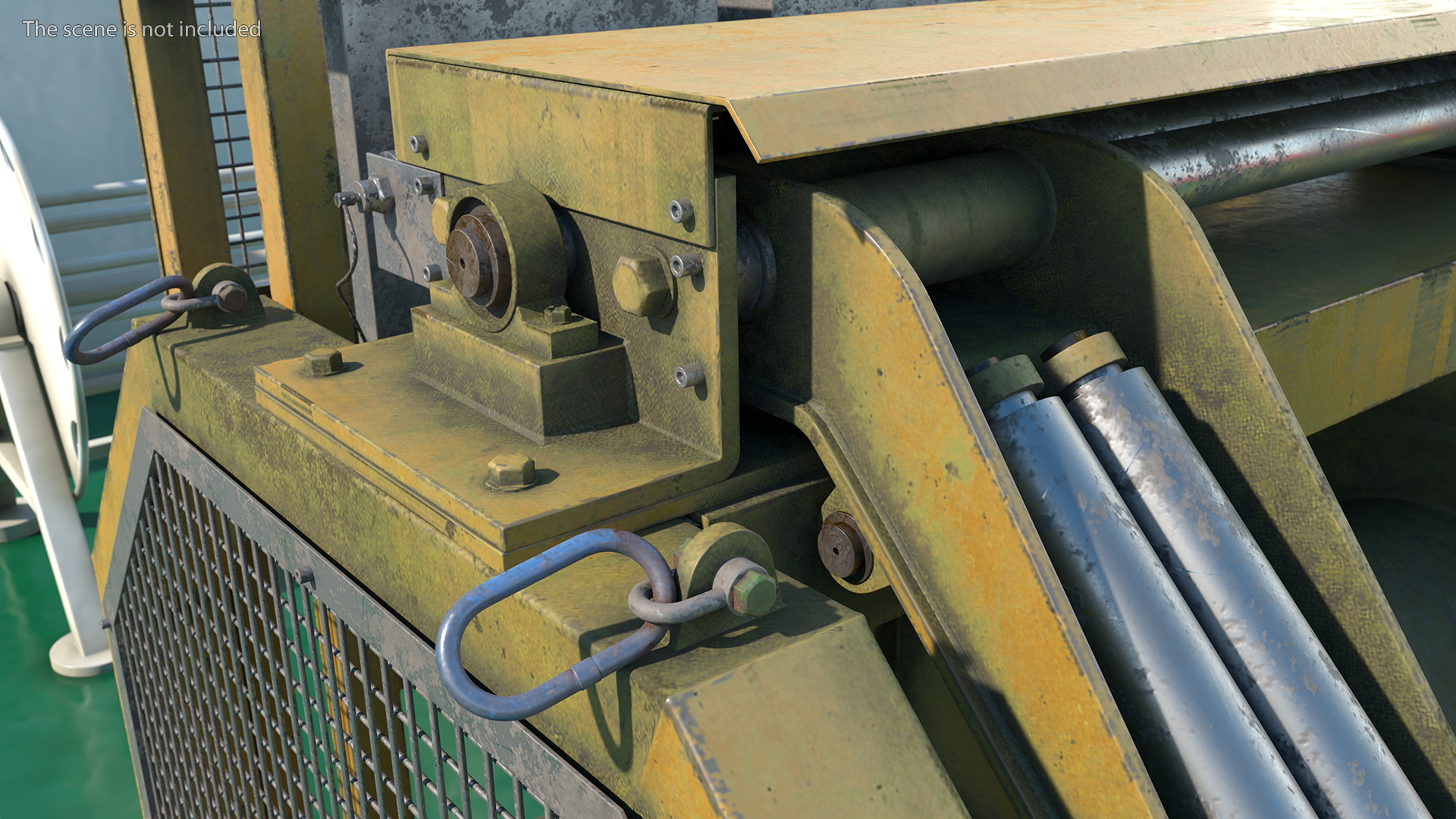 3D model Single Drum Mooring Winch