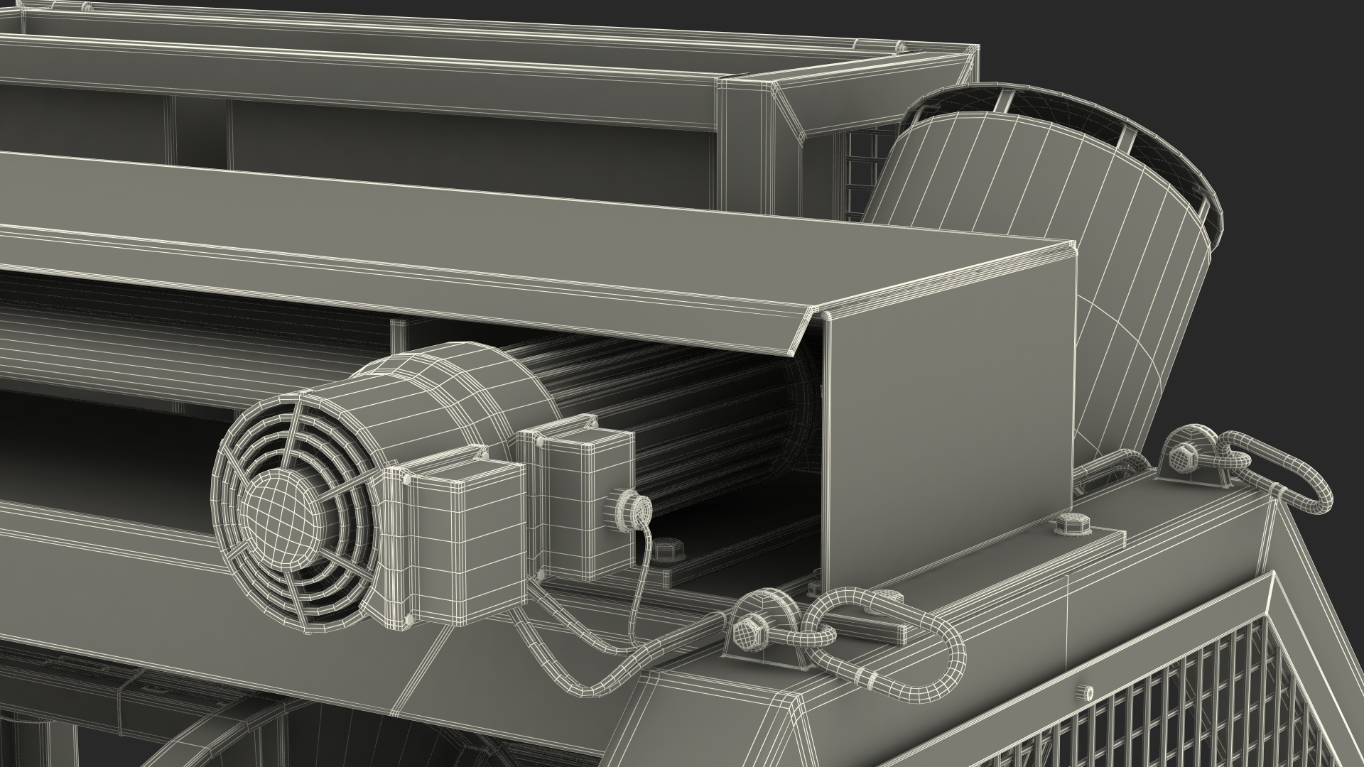 3D model Single Drum Mooring Winch