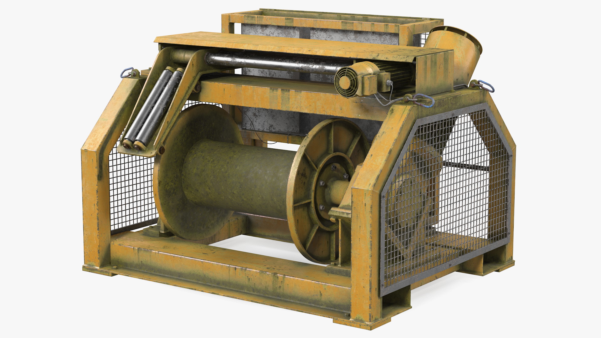 3D model Single Drum Mooring Winch