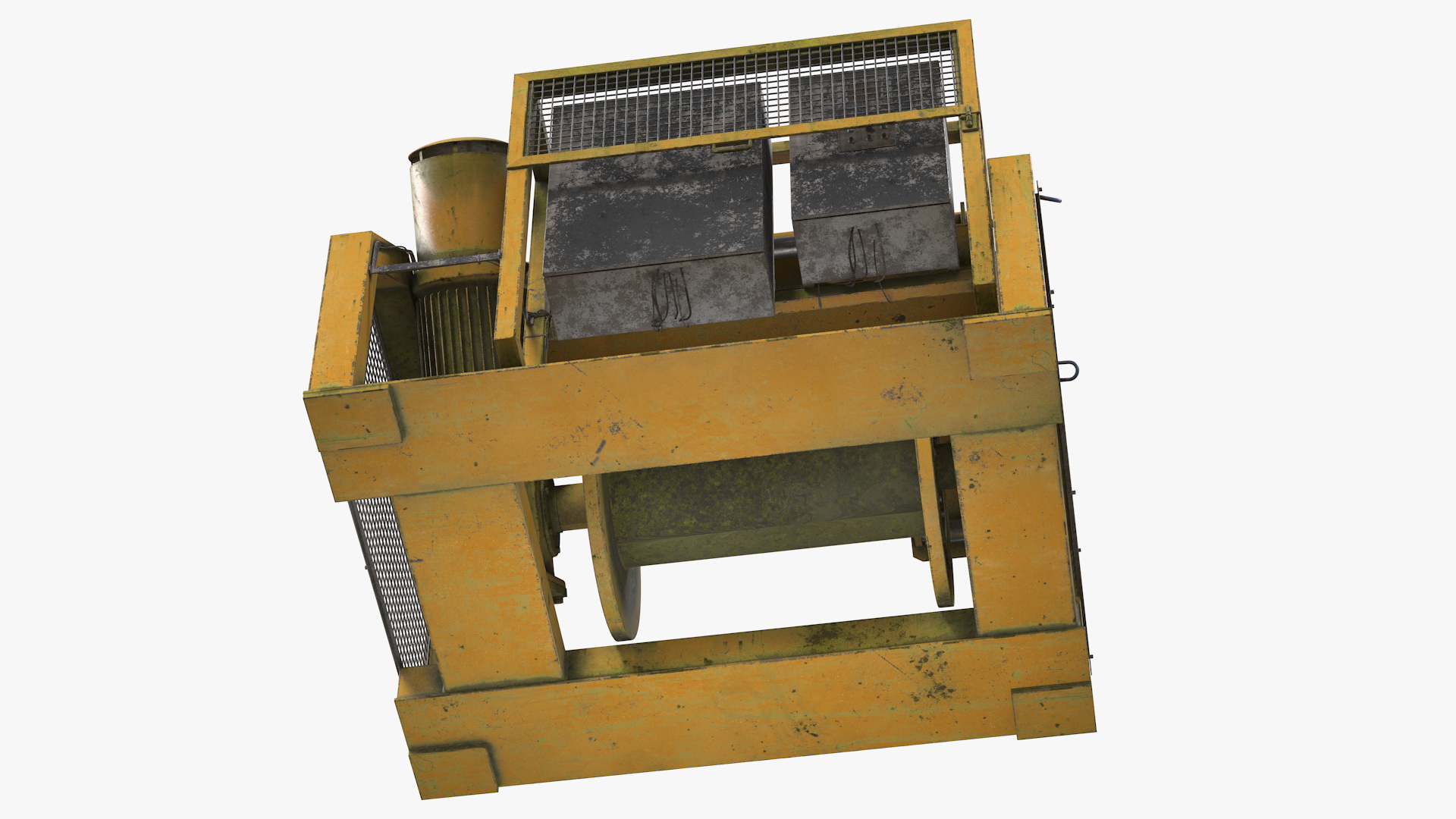 3D model Single Drum Mooring Winch