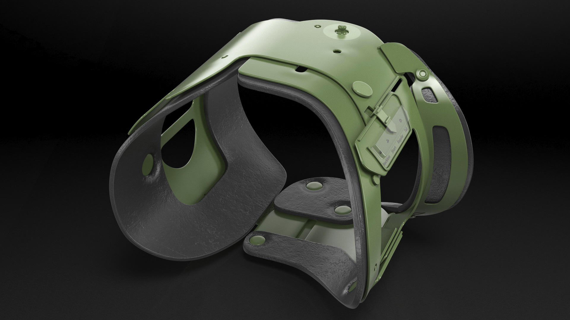 3D Military Green Extrication Collar model