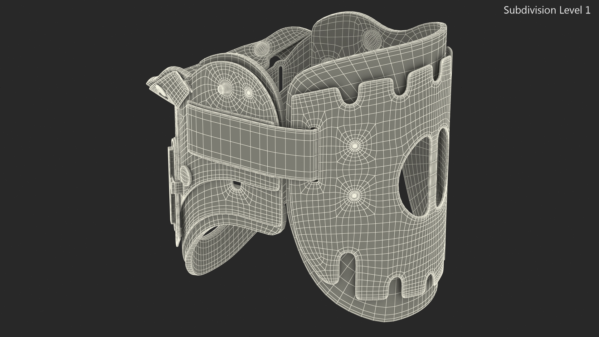 3D Military Green Extrication Collar model