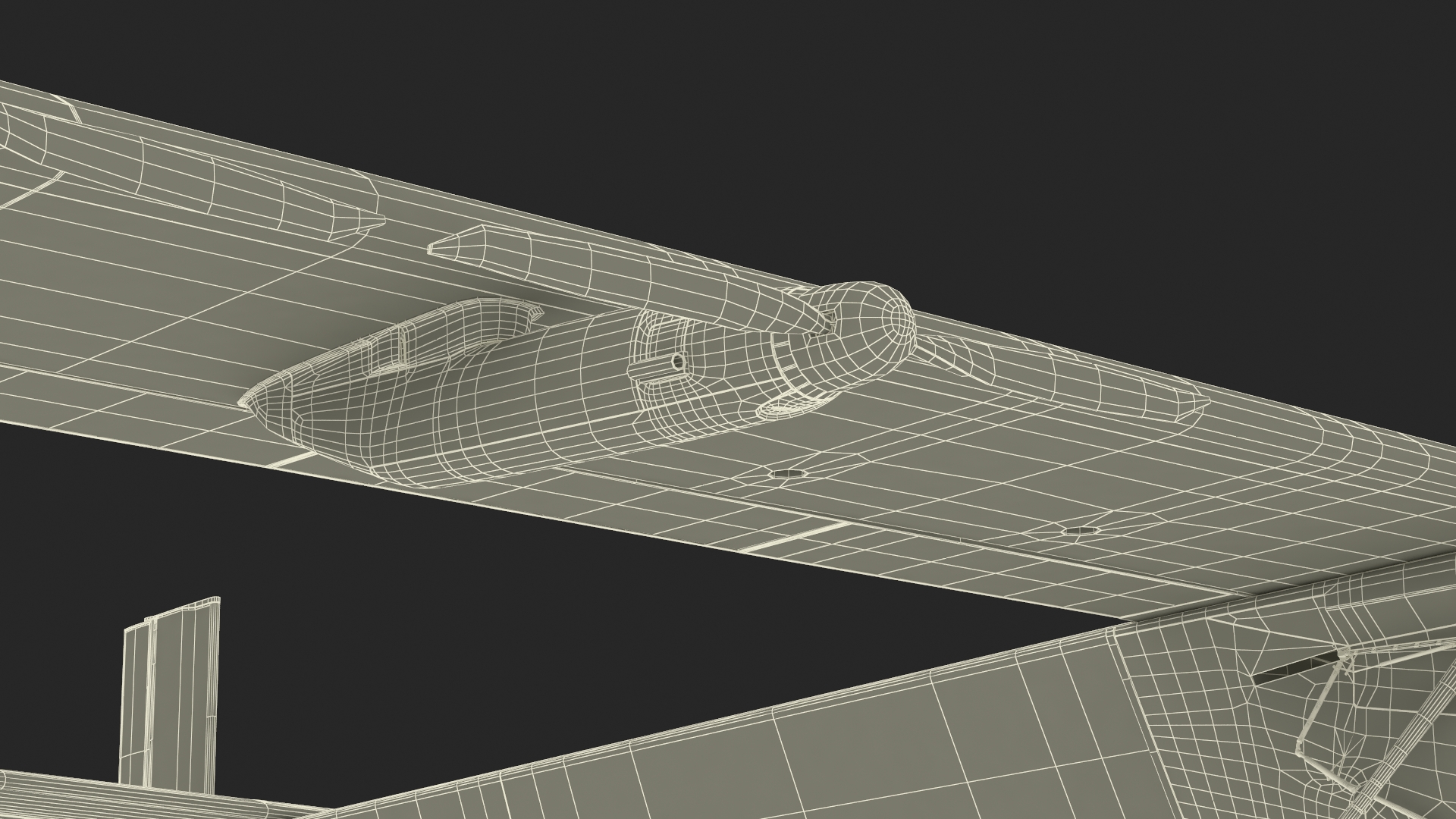 Solar Cargo Airplane Blue Rigged 3D