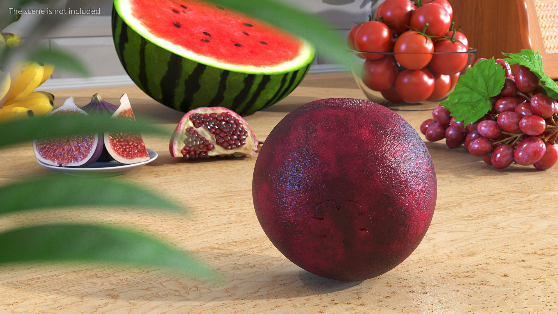 Half Peeled Tropical Fruit Mangosteen 3D