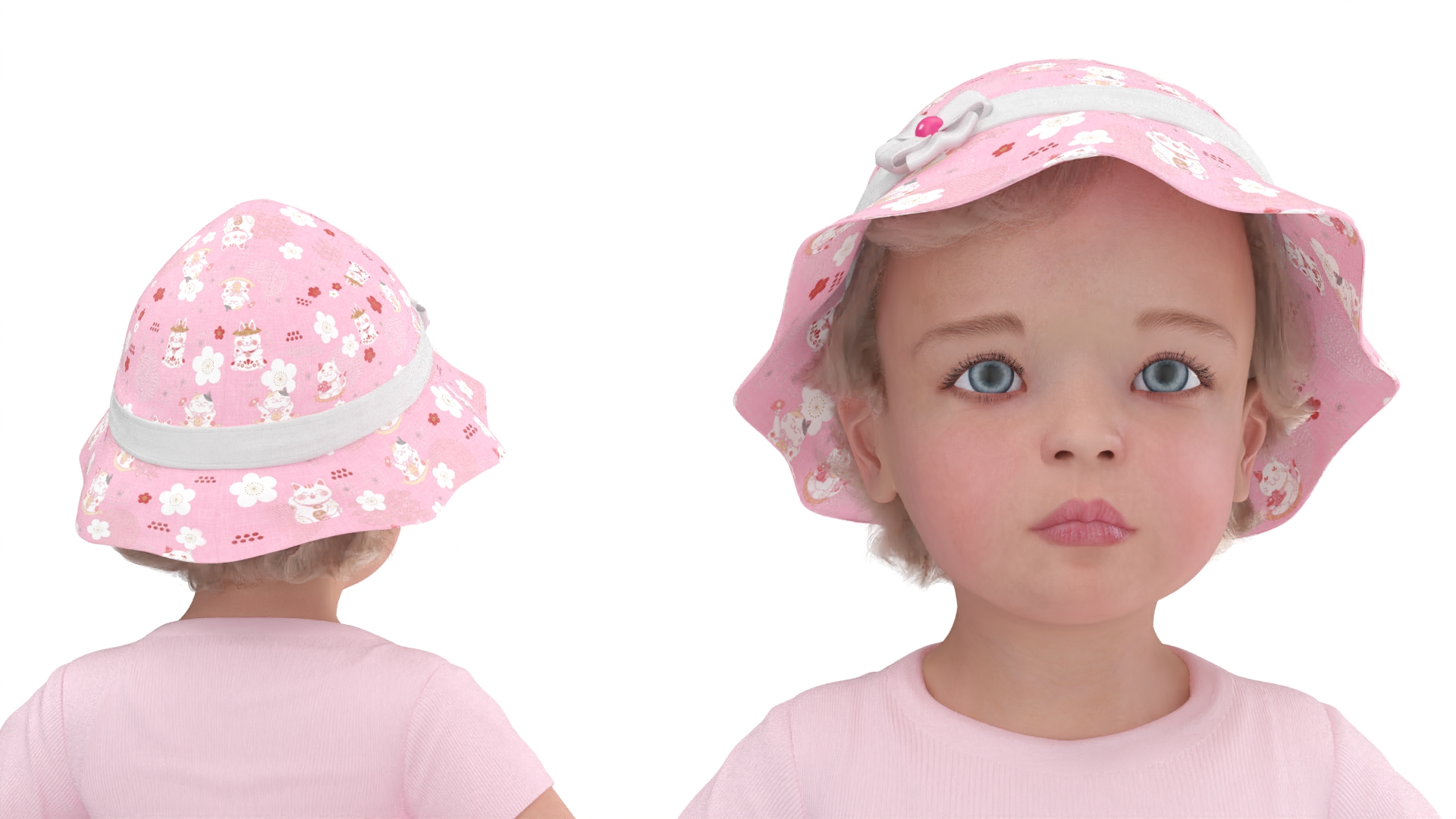 Little Girl Everyday Summer Dress Fur Rigged 3D model