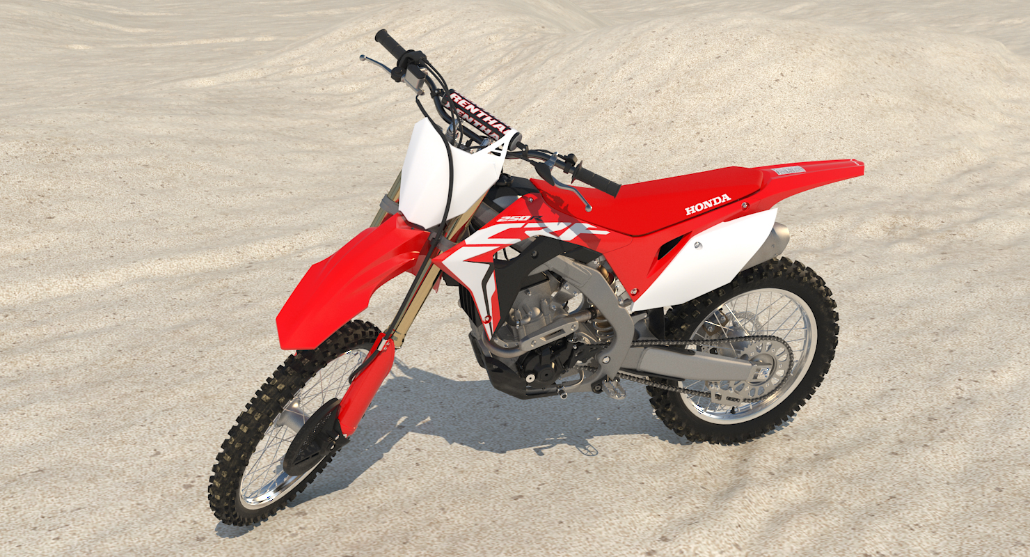 3D Competition Motorcycle Honda CRF250R 2018 Rigged model