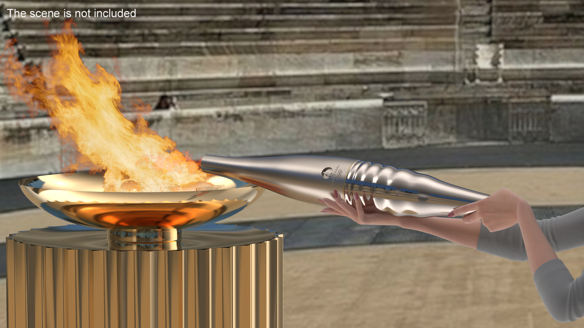 3D Olympic torch 2024 model