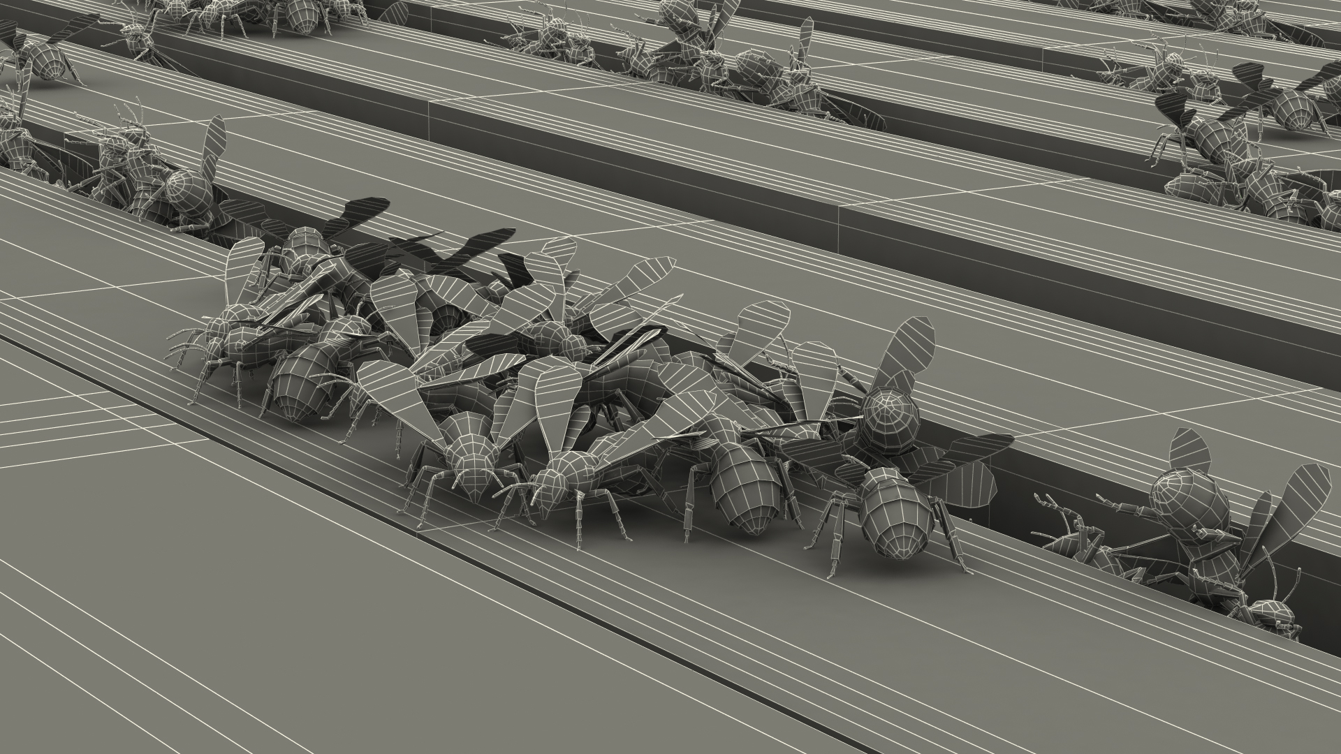 Brood Box Cedar 8 frames 3D model