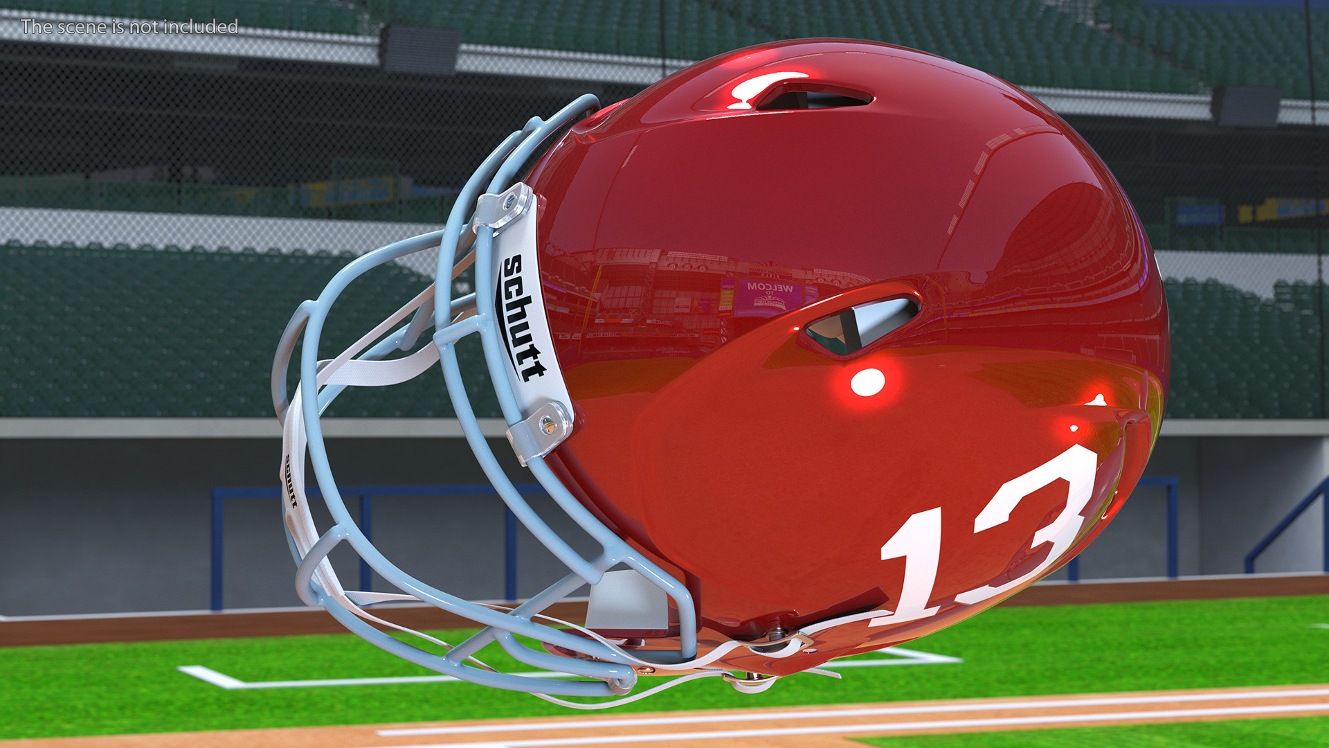 Schutt Football Helmet Number 13 3D
