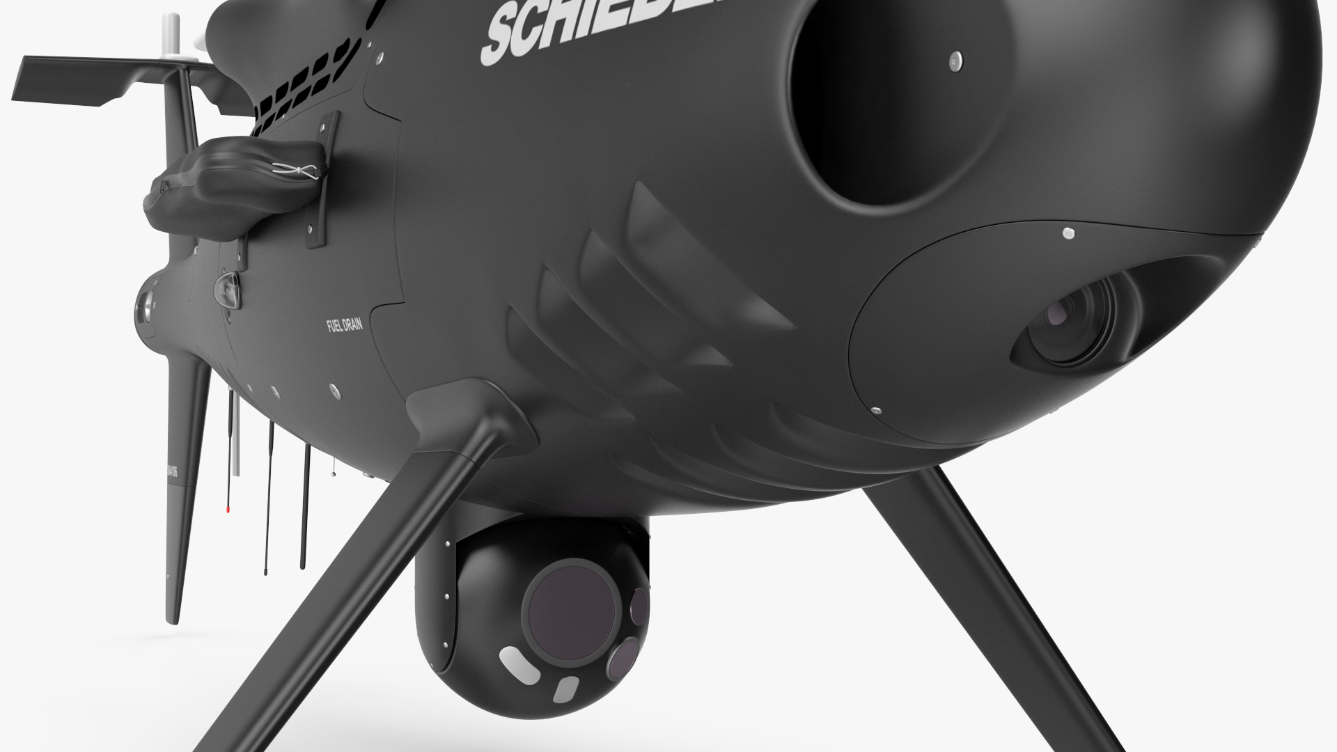 Schiebel Camcopter S100 UAV Rotorcraft Black 3D model