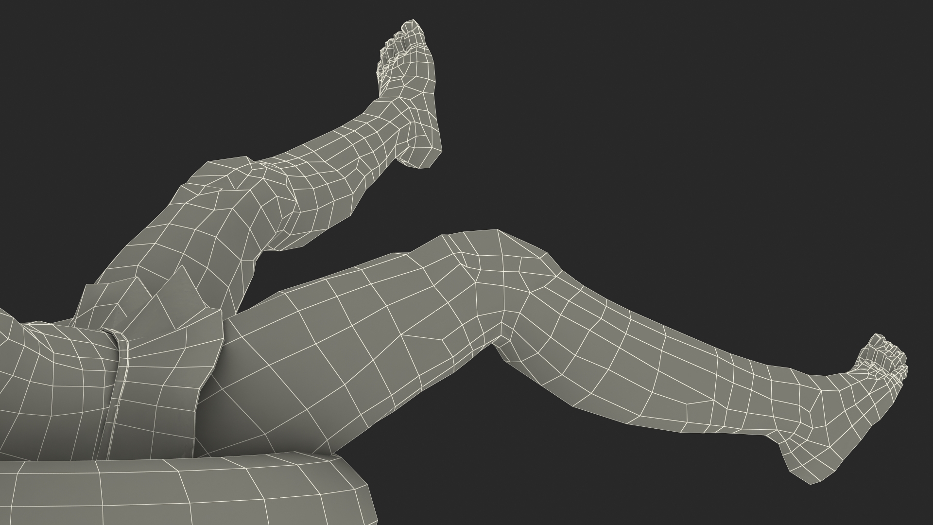 3D Black Child Girl With Swim Ring