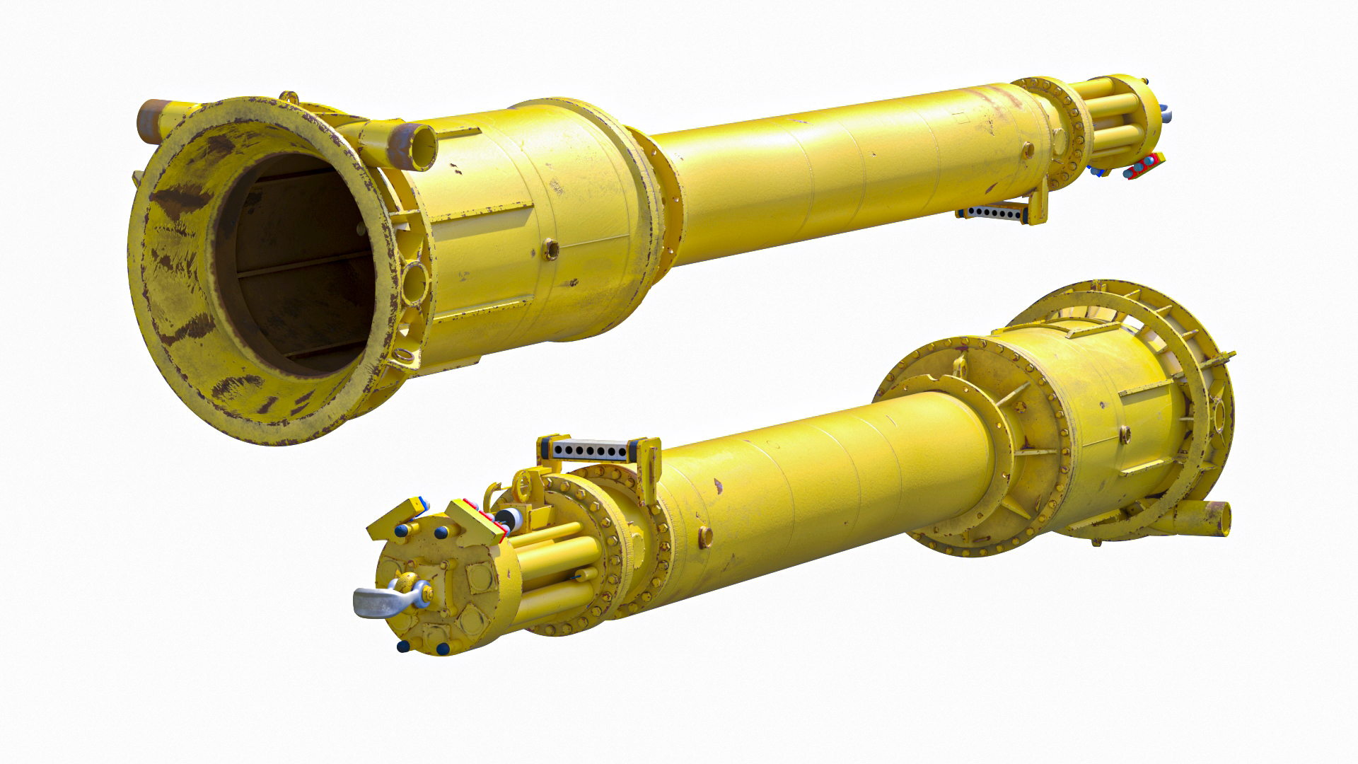 Hydraulic Piling Rig Component Old 3D model
