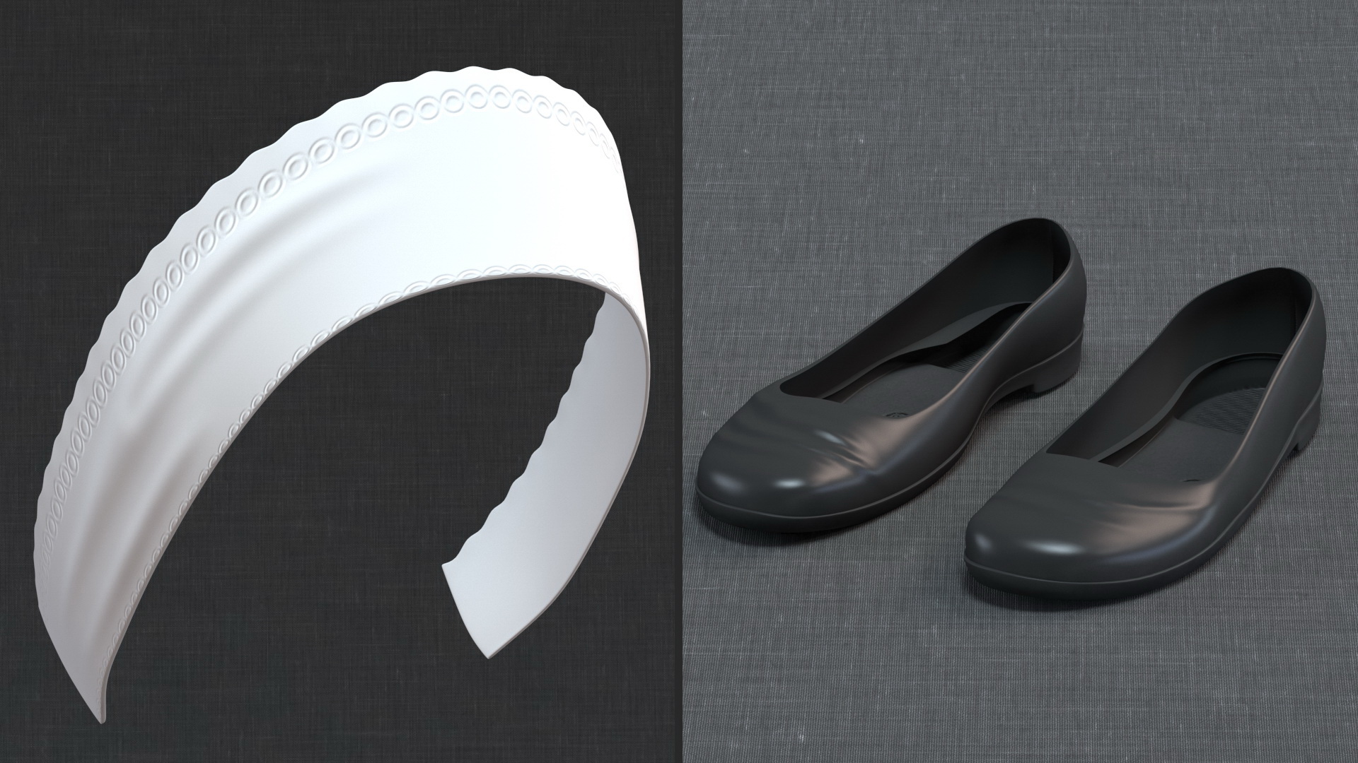 3D Light Skin Black Maid Rigged model