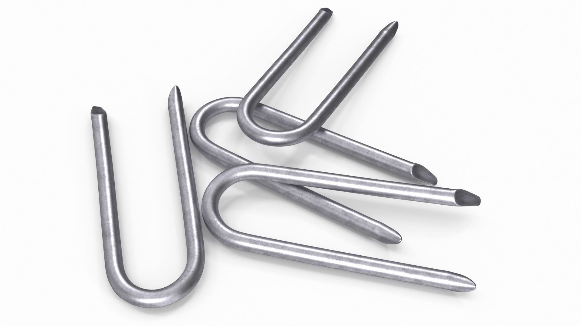 3D model Pile of U-type Flat Head Nails