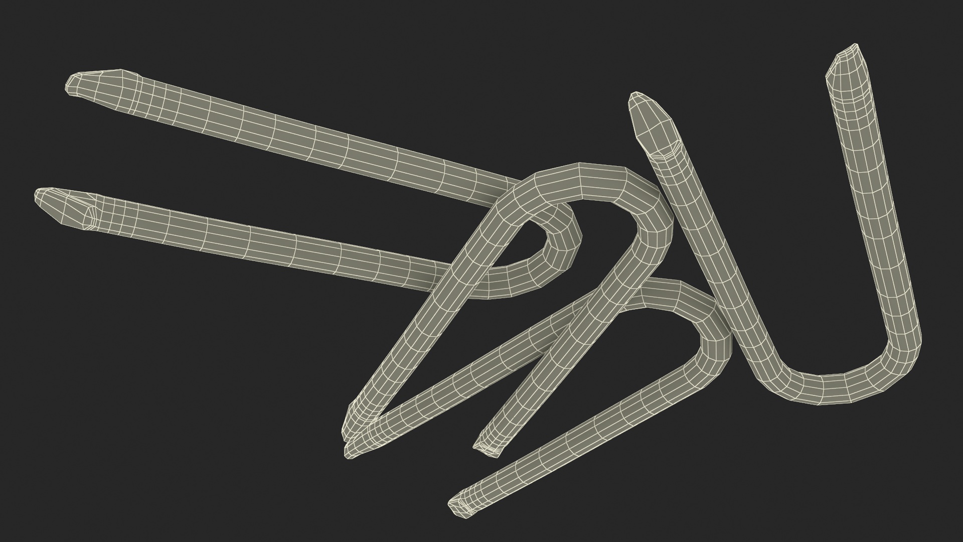 3D model Pile of U-type Flat Head Nails
