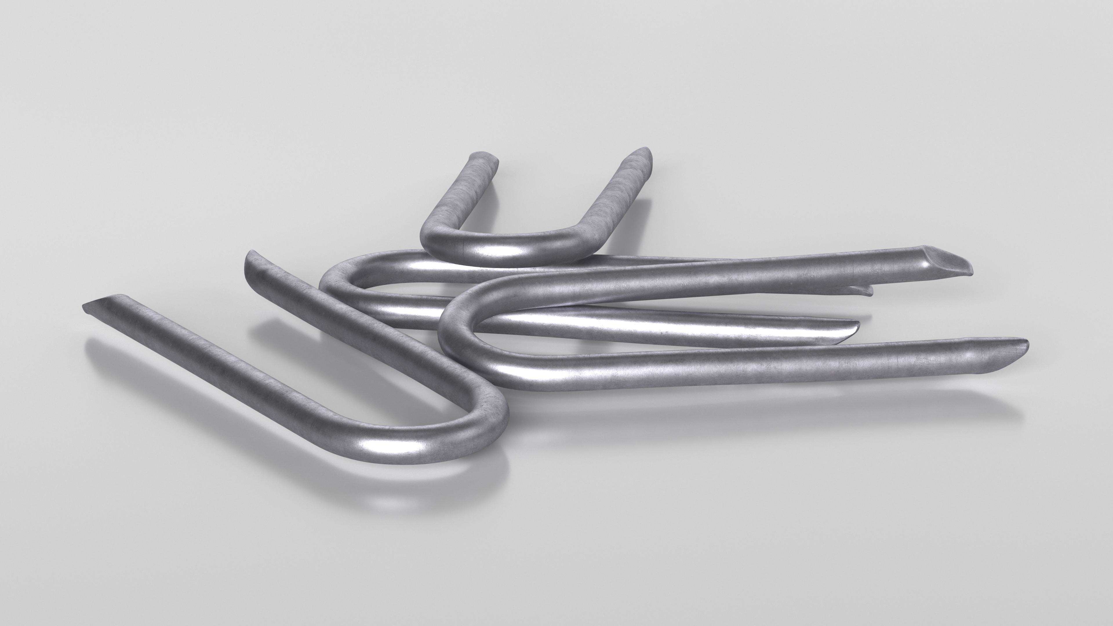3D model Pile of U-type Flat Head Nails