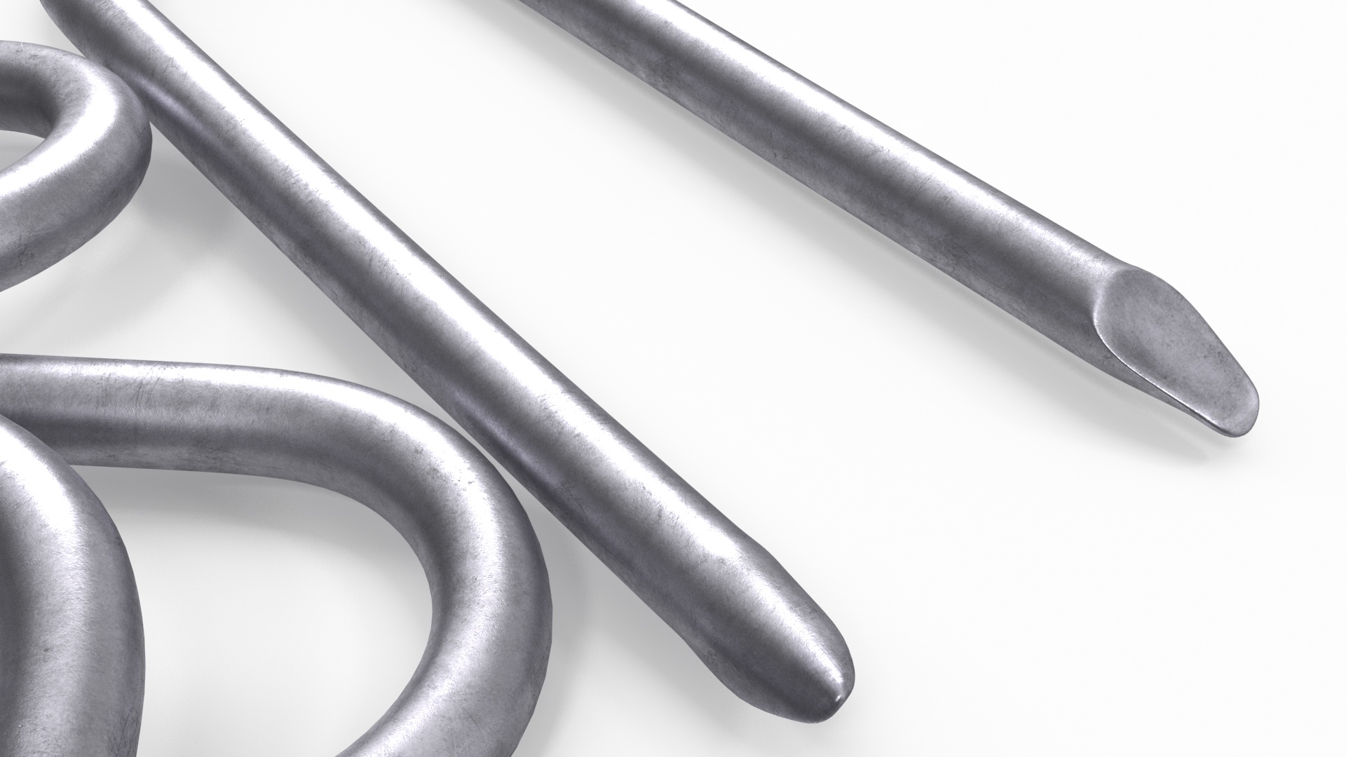 3D model Pile of U-type Flat Head Nails