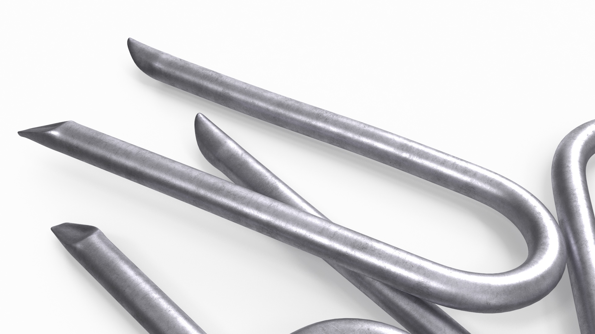 3D model Pile of U-type Flat Head Nails