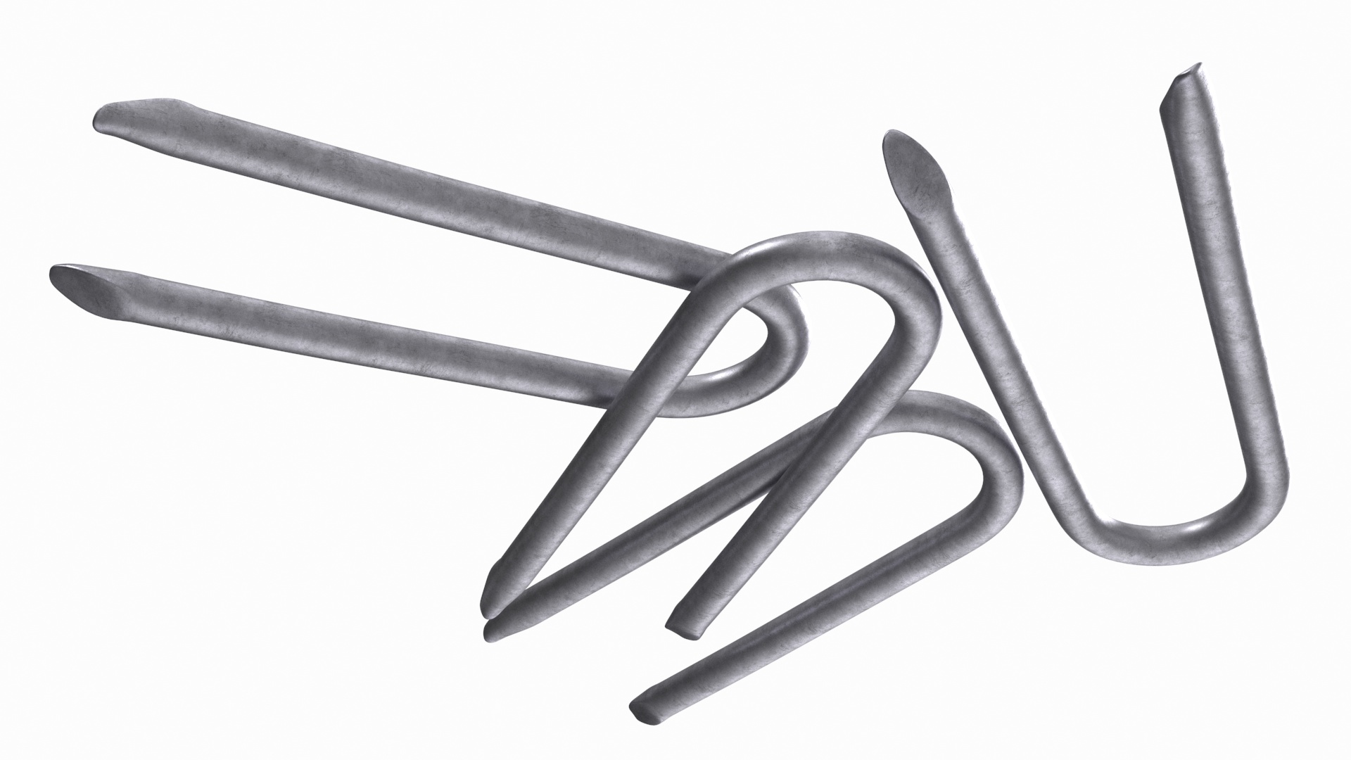 3D model Pile of U-type Flat Head Nails