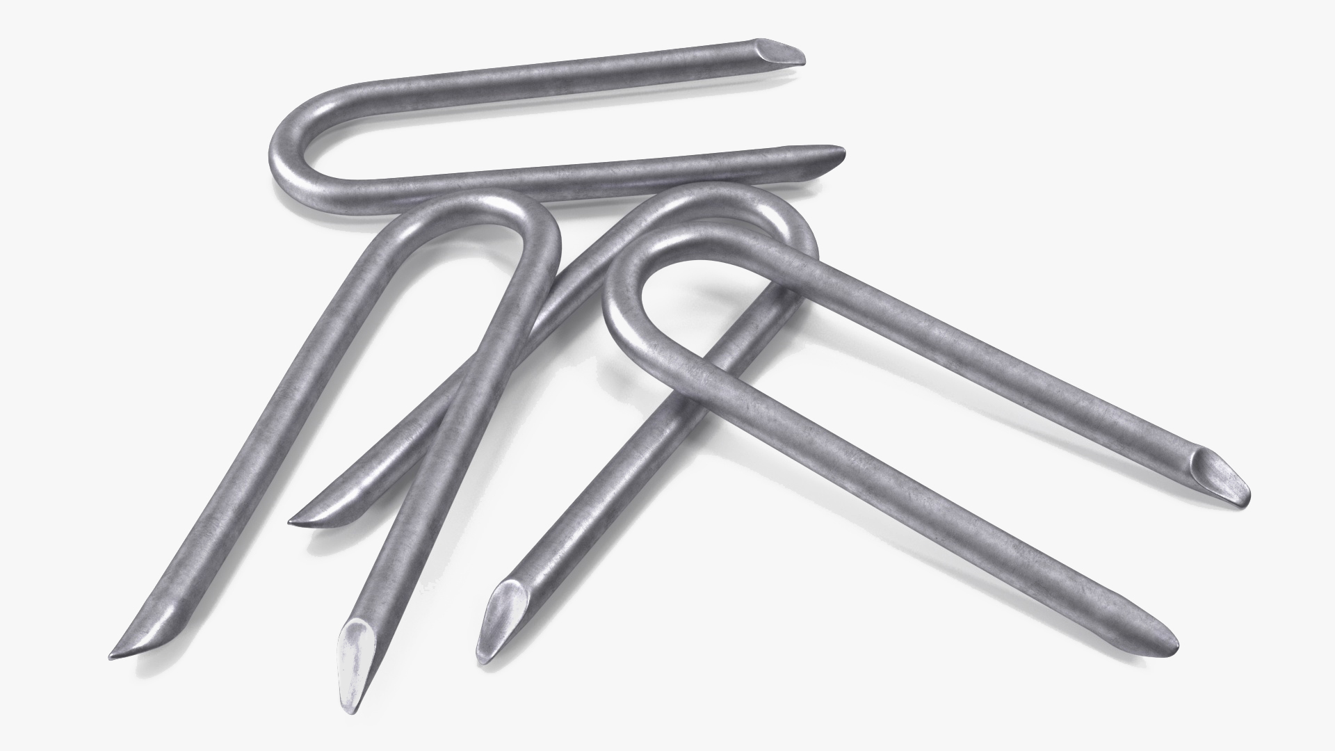 3D model Pile of U-type Flat Head Nails