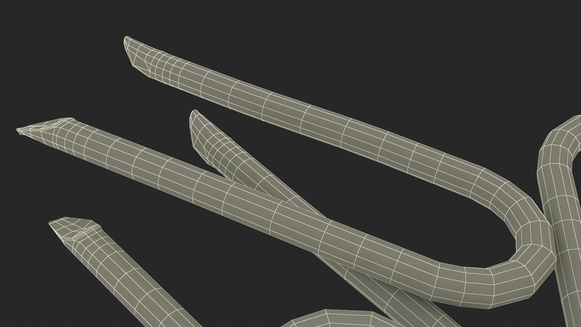 3D model Pile of U-type Flat Head Nails
