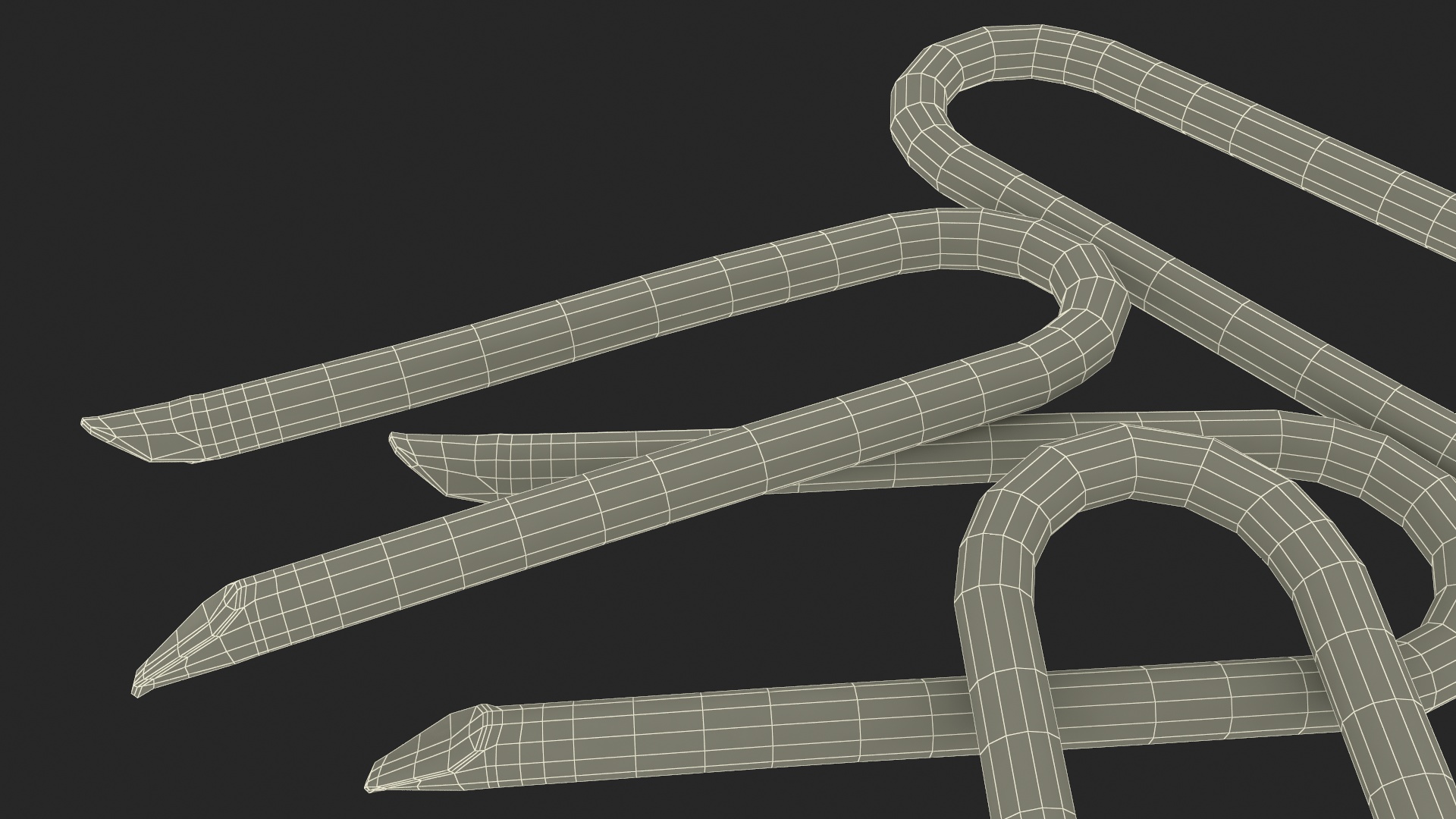 3D model Pile of U-type Flat Head Nails