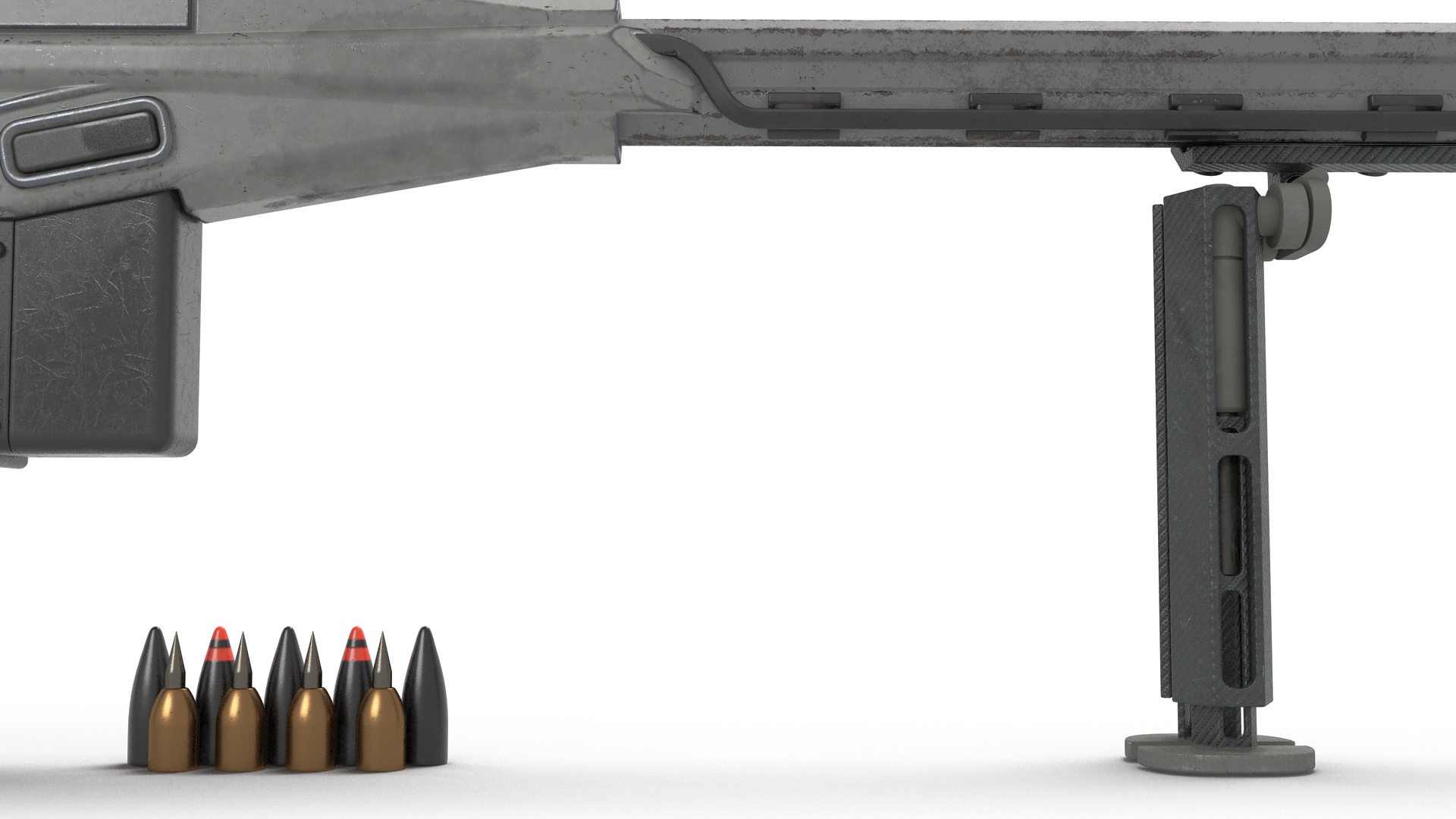 3D model Futuristic High-Precision Sniper Rifle with Telescopic Sight