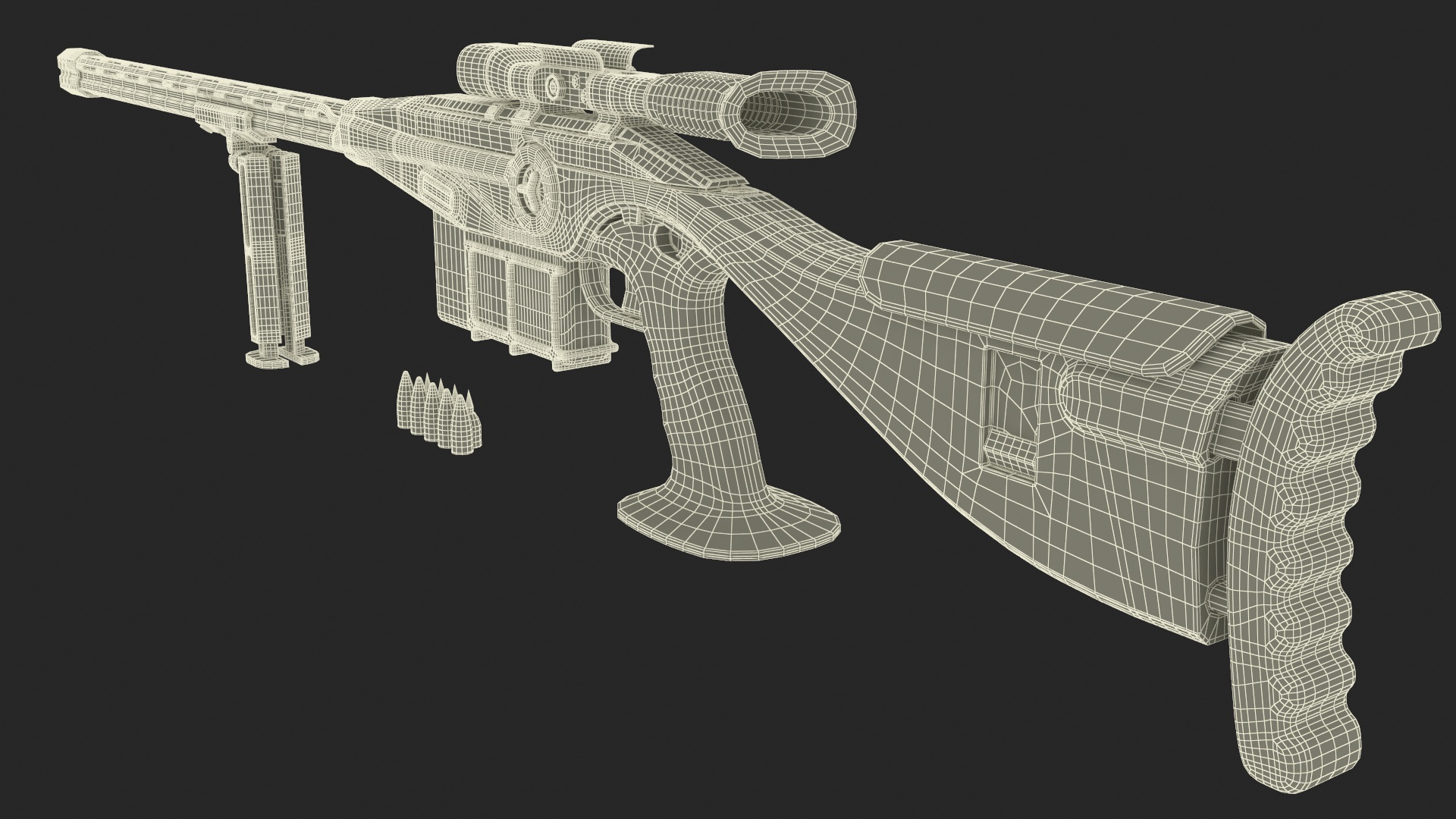 3D model Futuristic High-Precision Sniper Rifle with Telescopic Sight